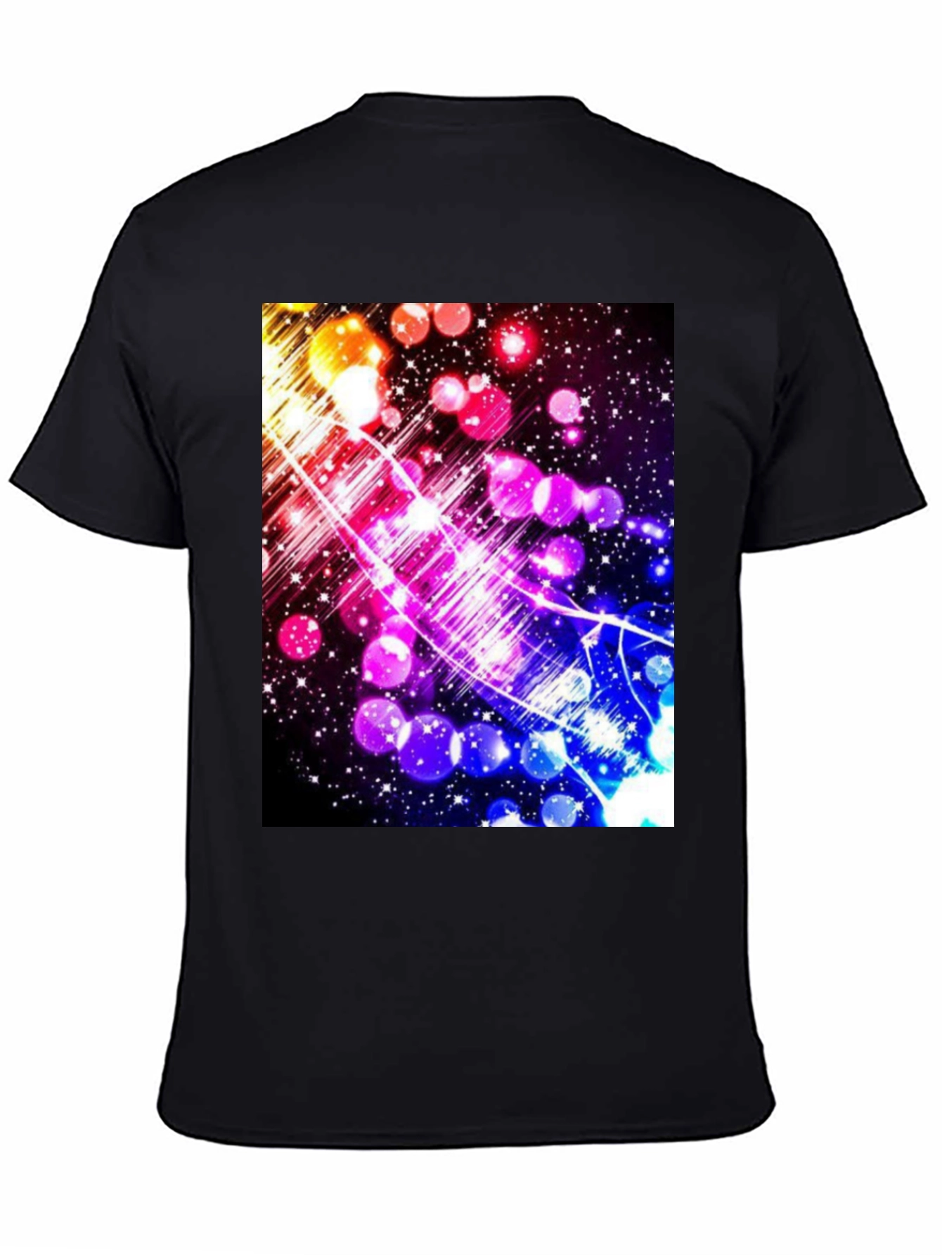 Black Galaxy Starry Sky T-Shirt view 4