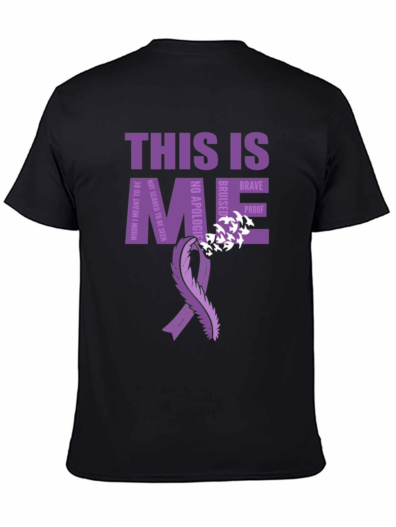 Black This Is Me T-Shirt - Brave, Bruised, No Apologies view 4