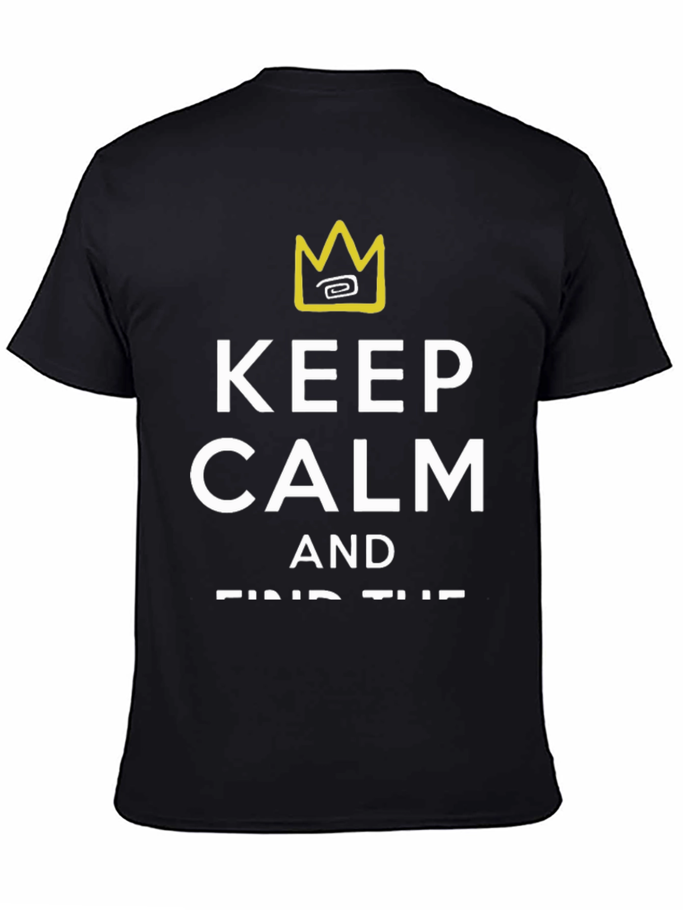 Black Keep Calm & Find the Cure Graphic T-Shirt view 4