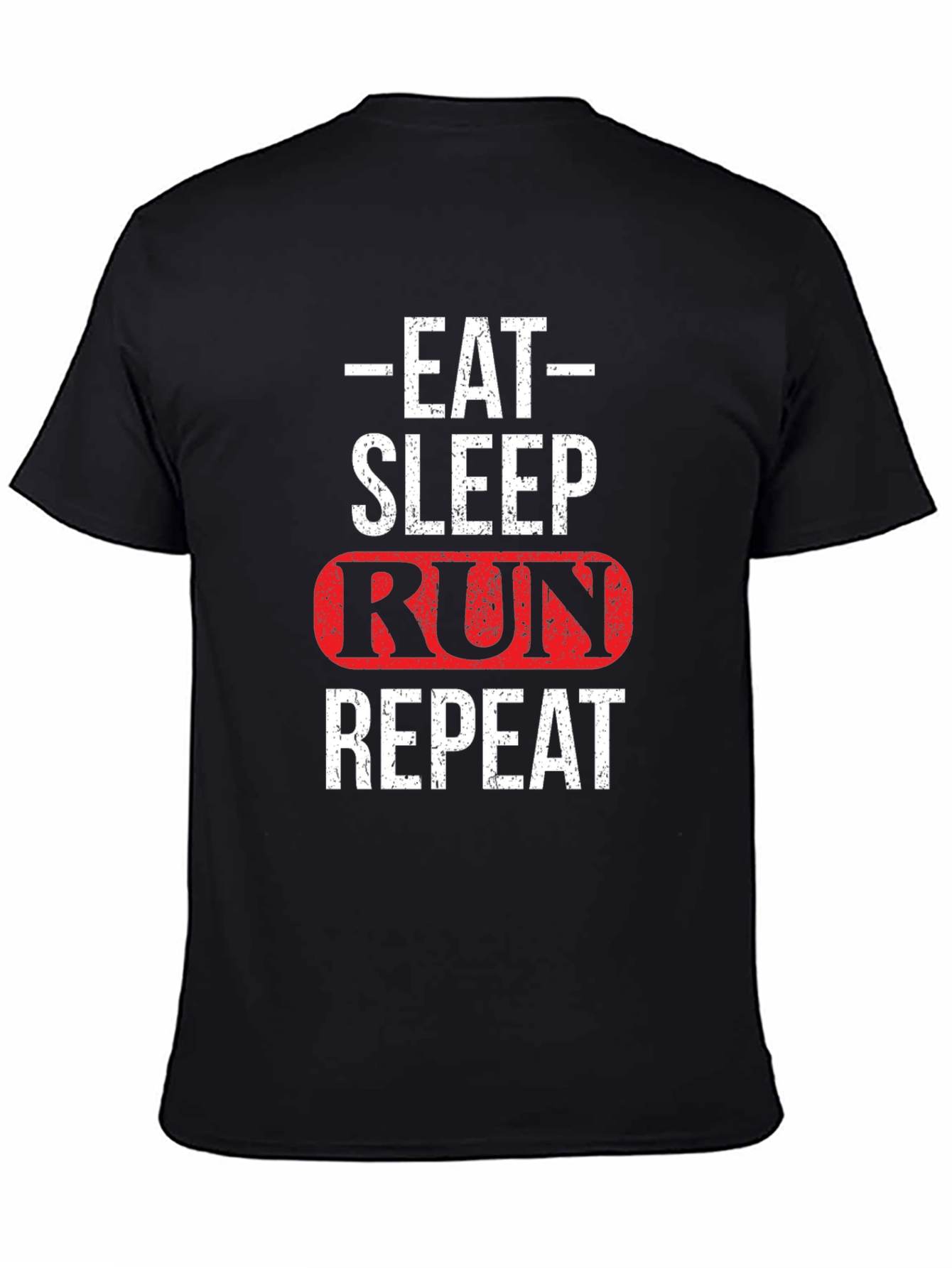 Black Eat Sleep Run Repeat Graphic Tee view 4