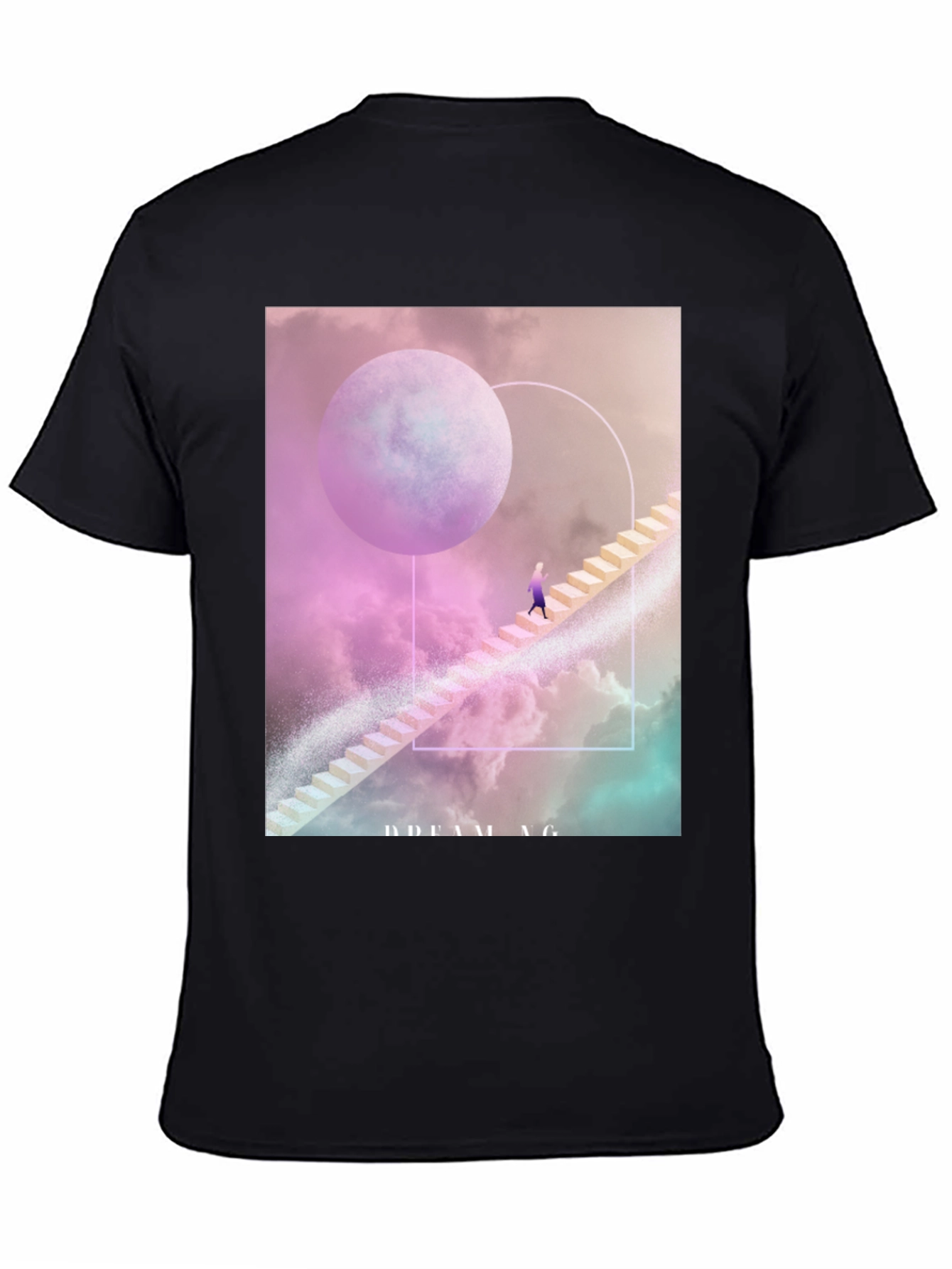 Black Dreaming T-Shirt: Celestial Stairway Design view 4