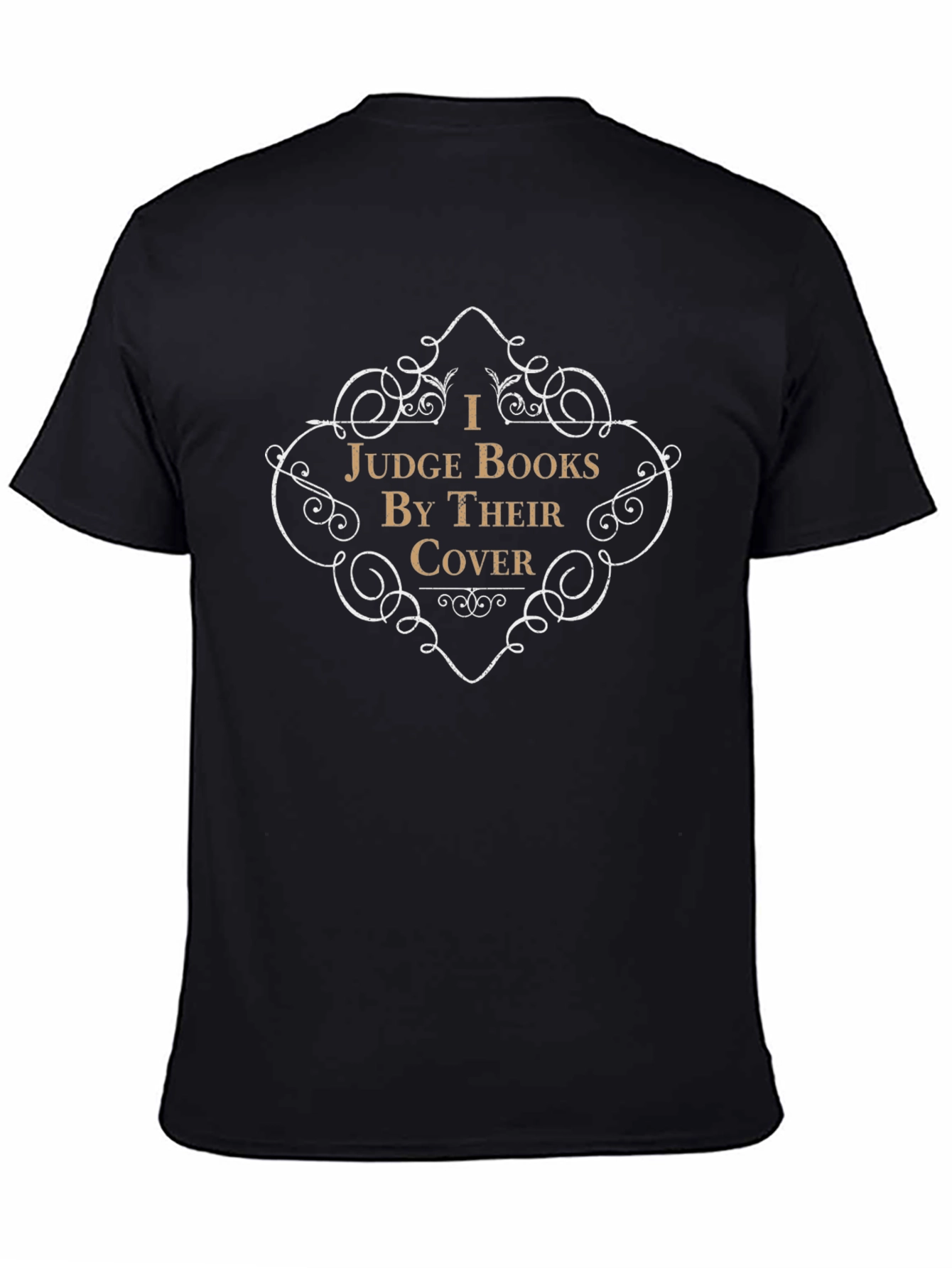 Black I Judge Books By Their Cover Graphic Tee view 4