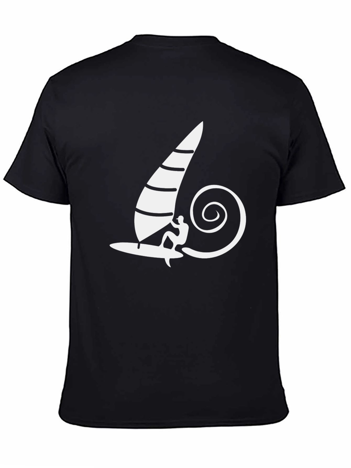 Black Surfing Graphic Tee - Men's Black T-Shirt view 4