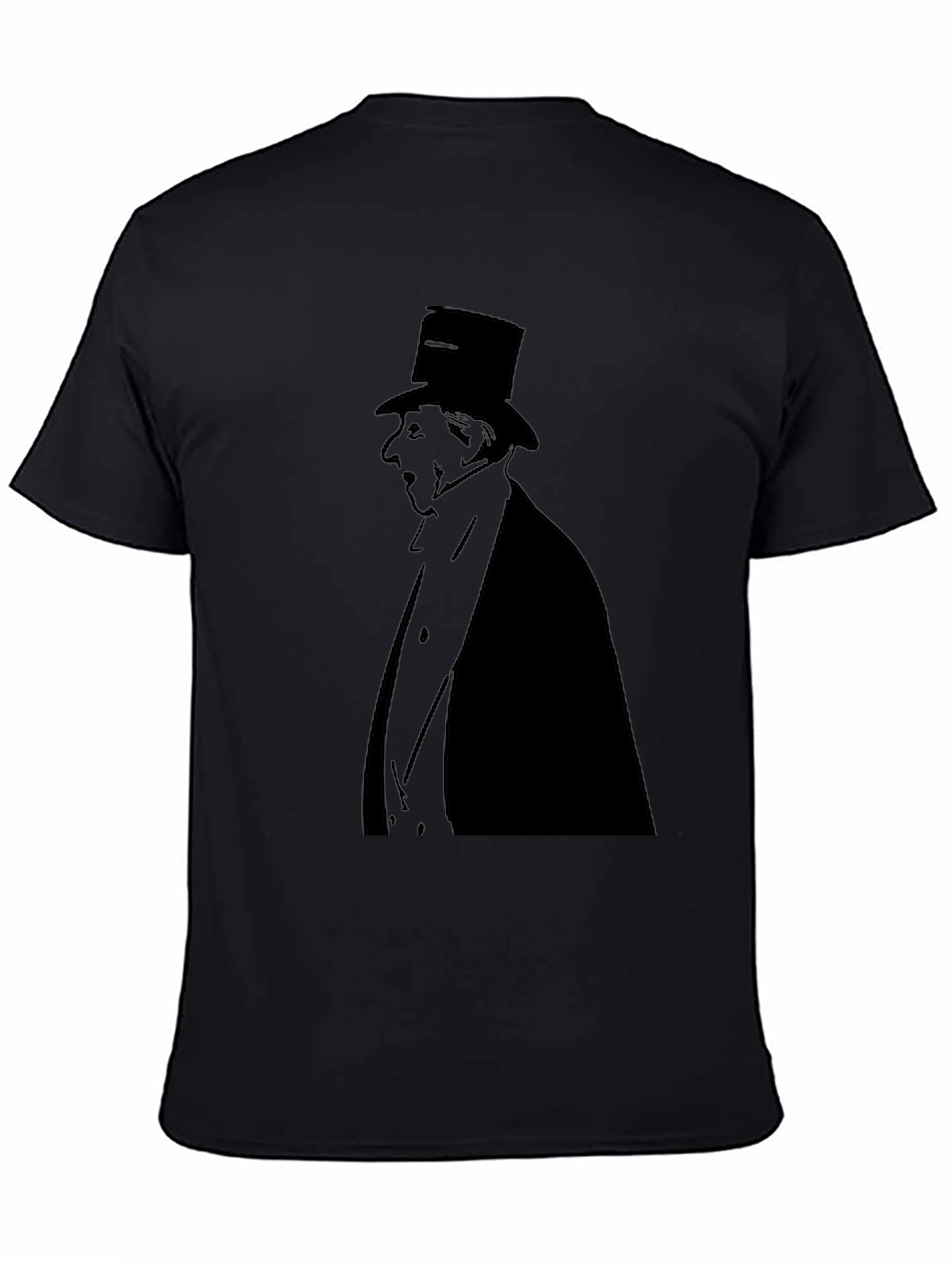 Black Gentleman Silhouette Black Tee view 4