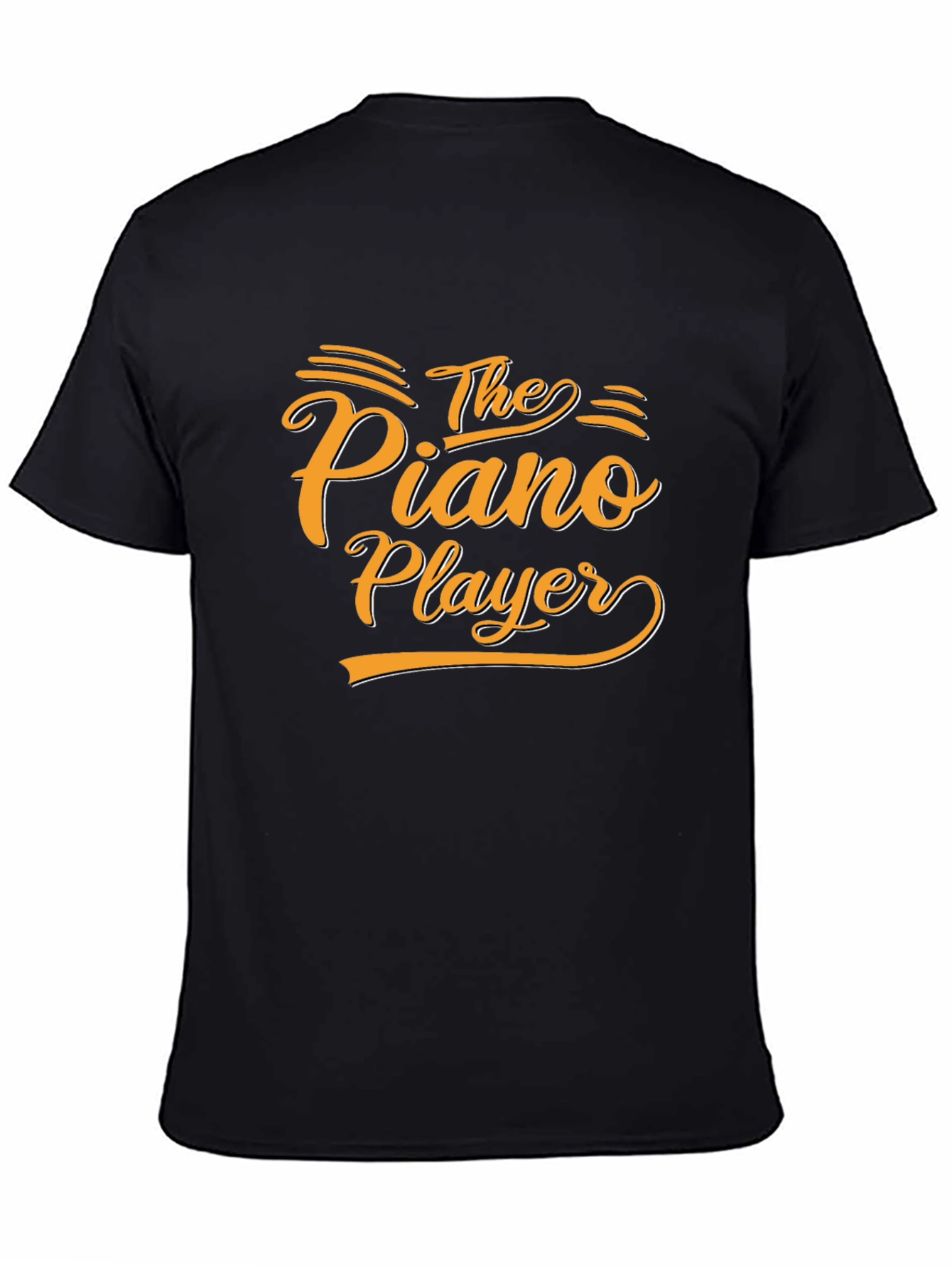 Black The Piano Player Graphic Tee - Stylish Musician T-Shirt view 4
