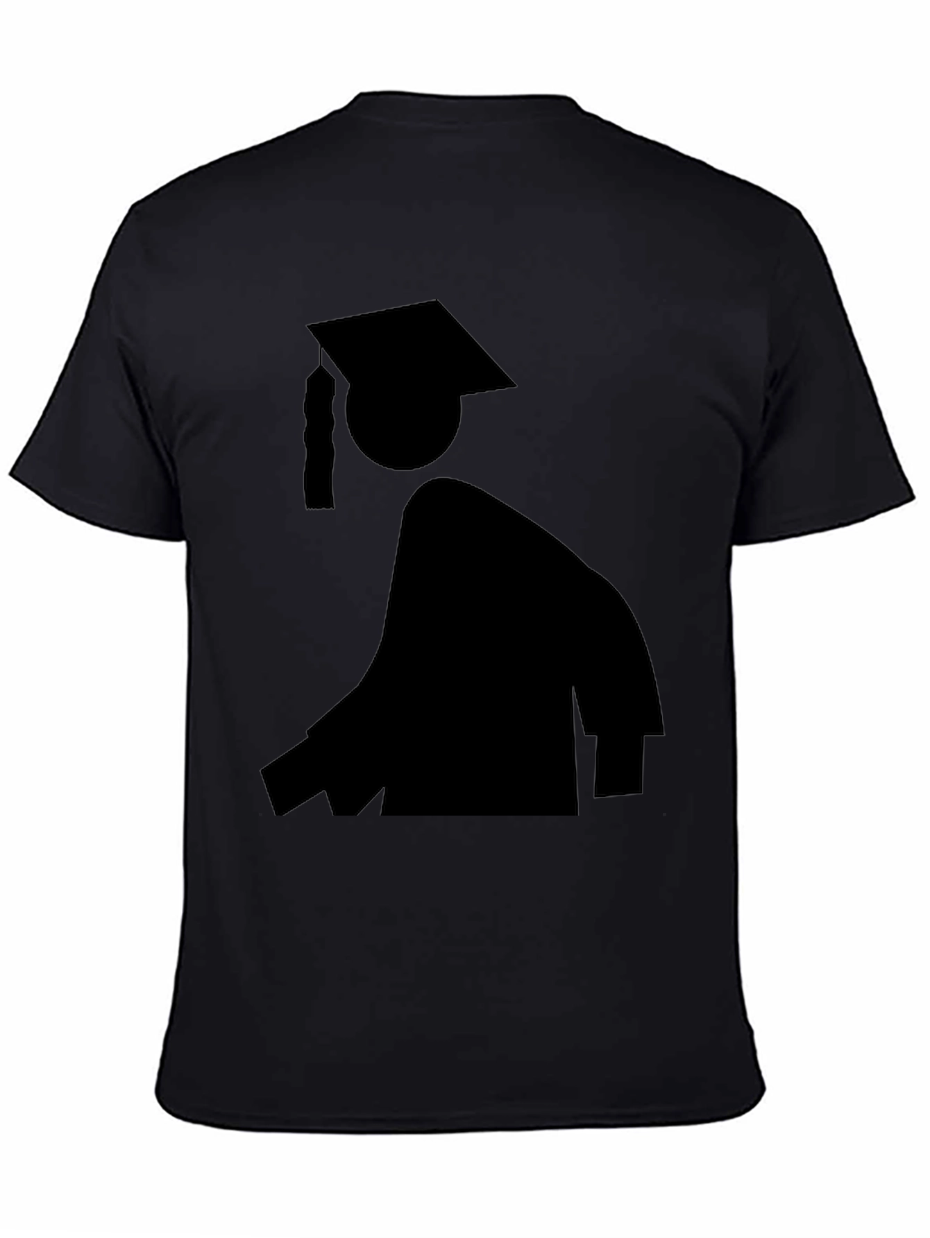 Black Graduation Silhouette Black T-Shirt view 4