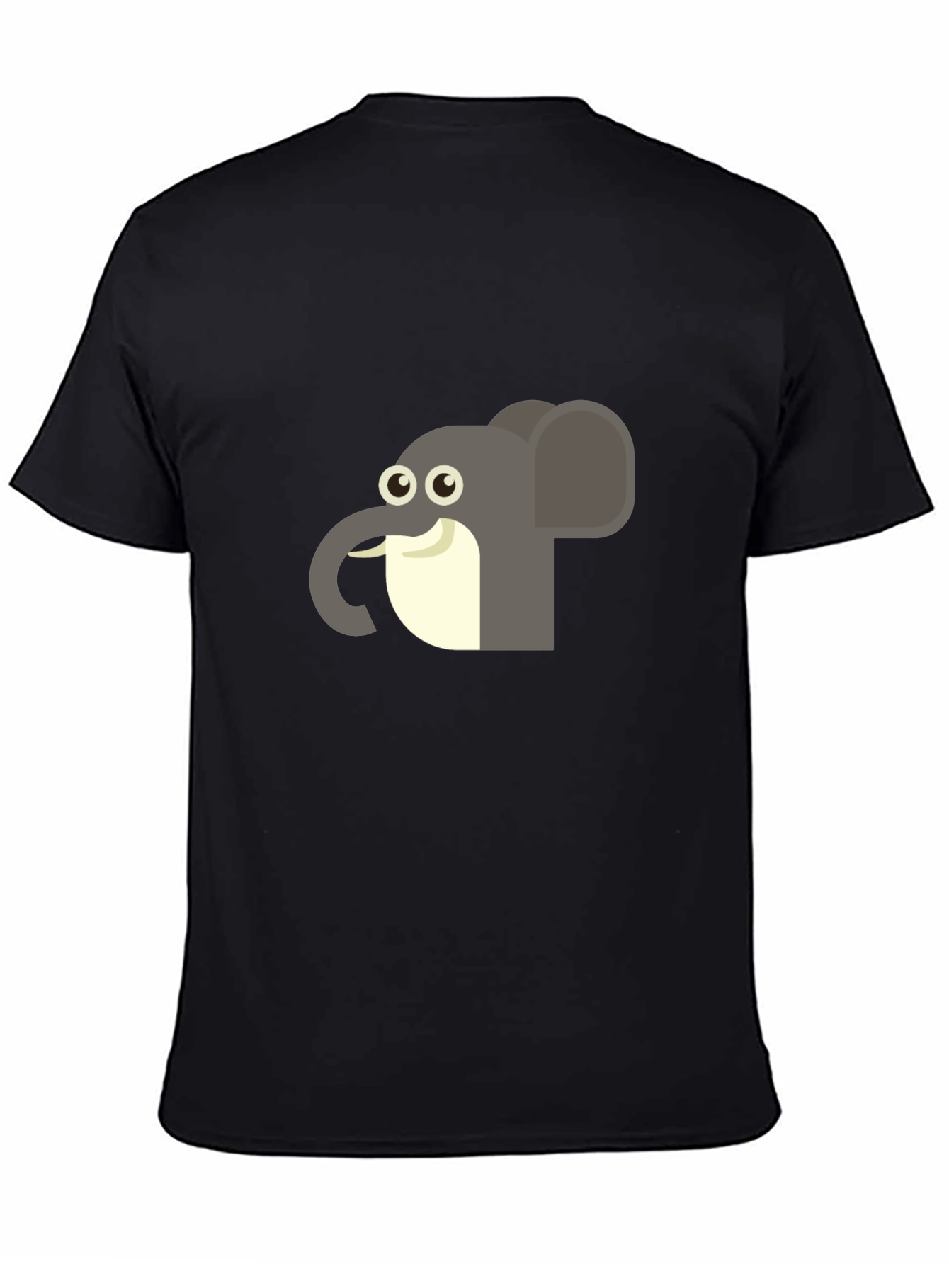 Black Elephant Graphic Tee - Casual Black T-Shirt view 4