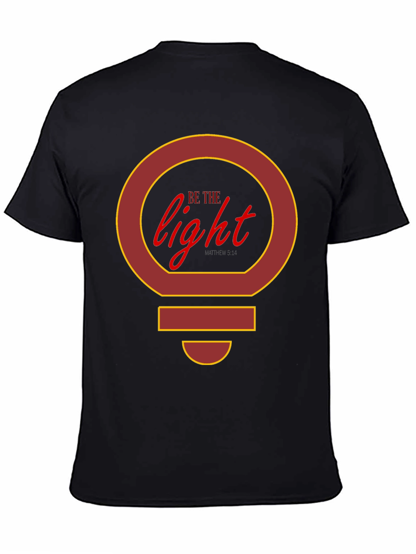 Black Be The Light T-Shirt - Graphic Tee view 4