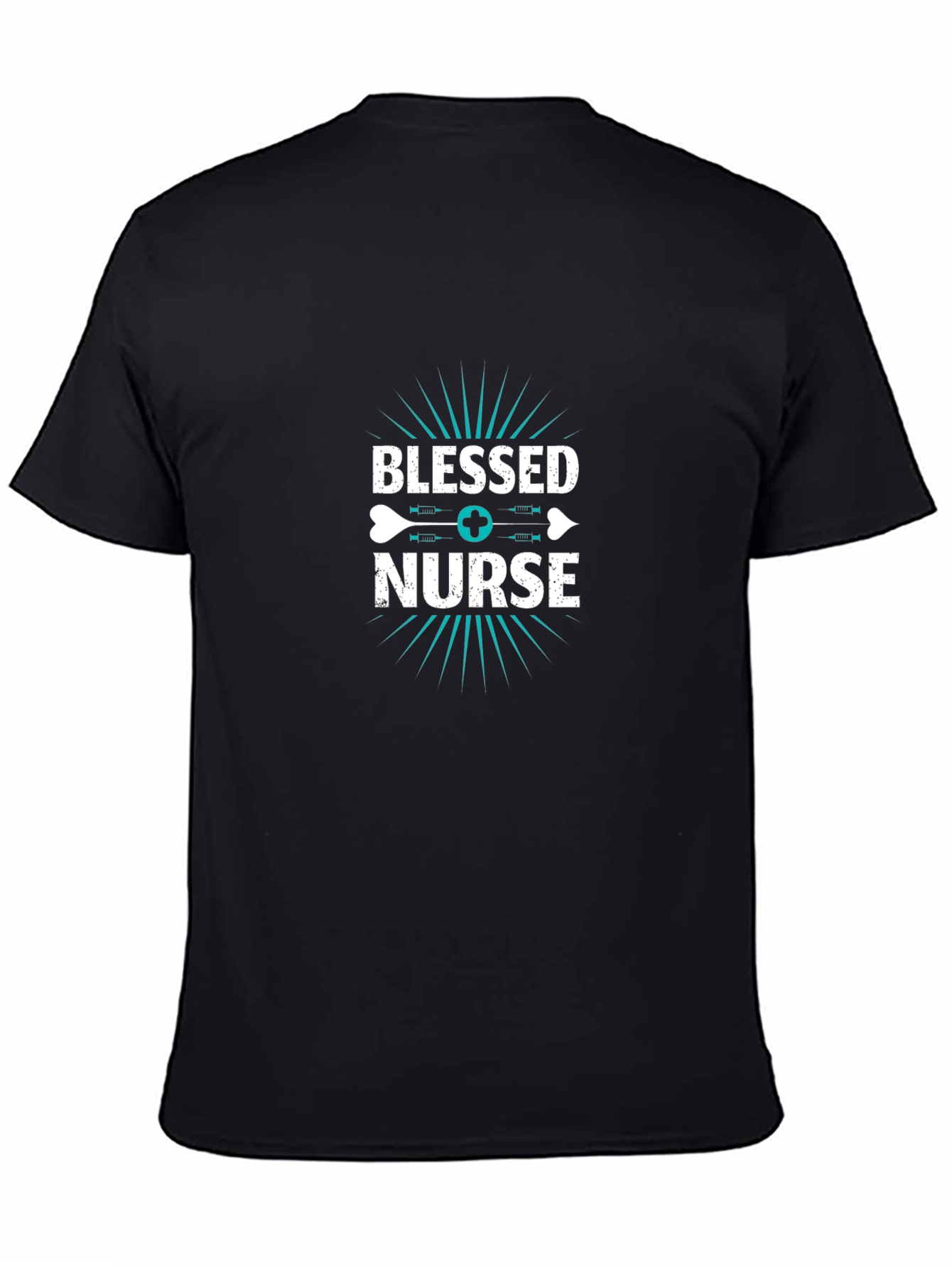 Black Blessed Nurse Graphic T-Shirt view 4
