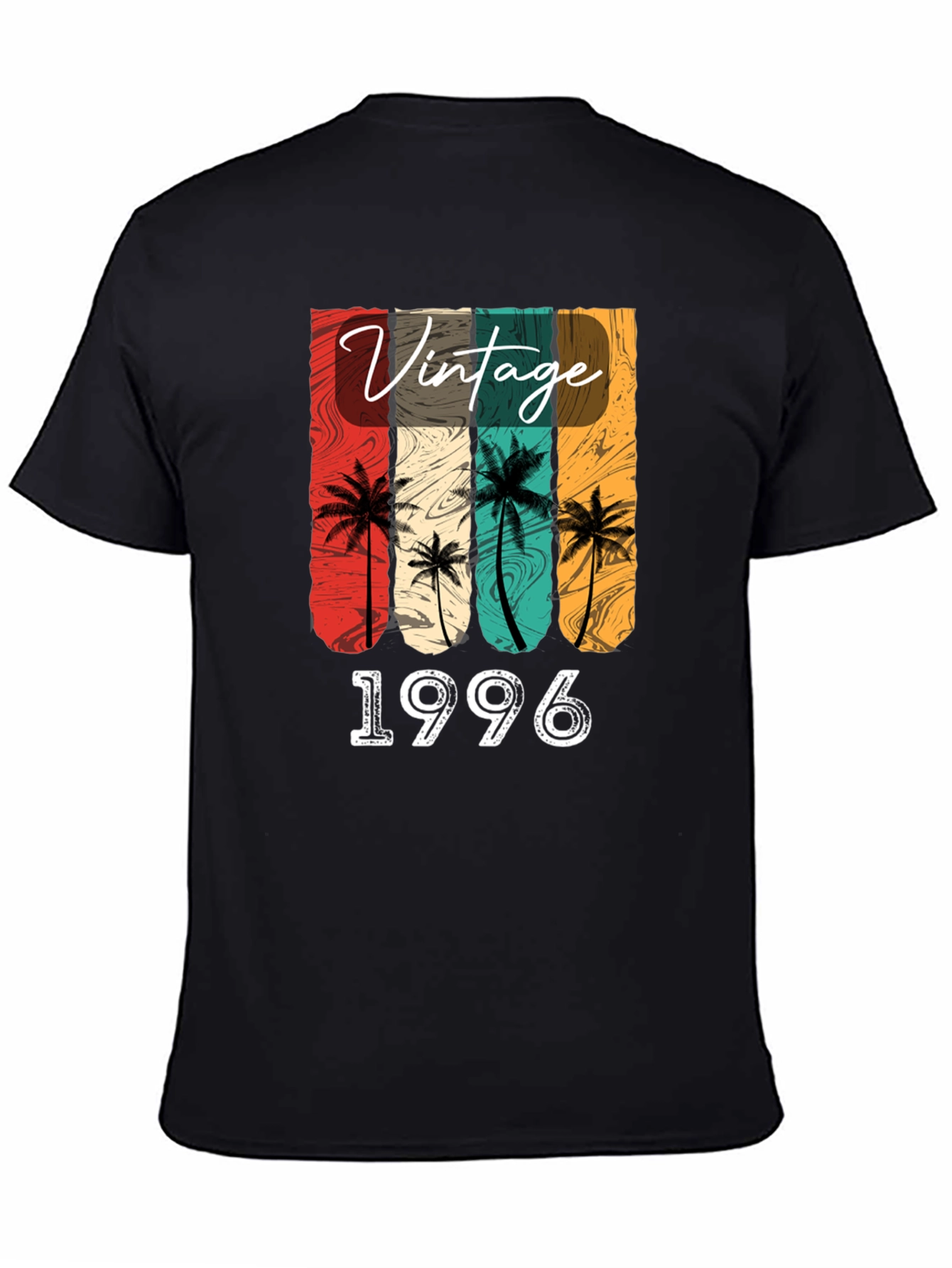 Black Vintage 1996 Palm Tree Graphic T-Shirt view 4