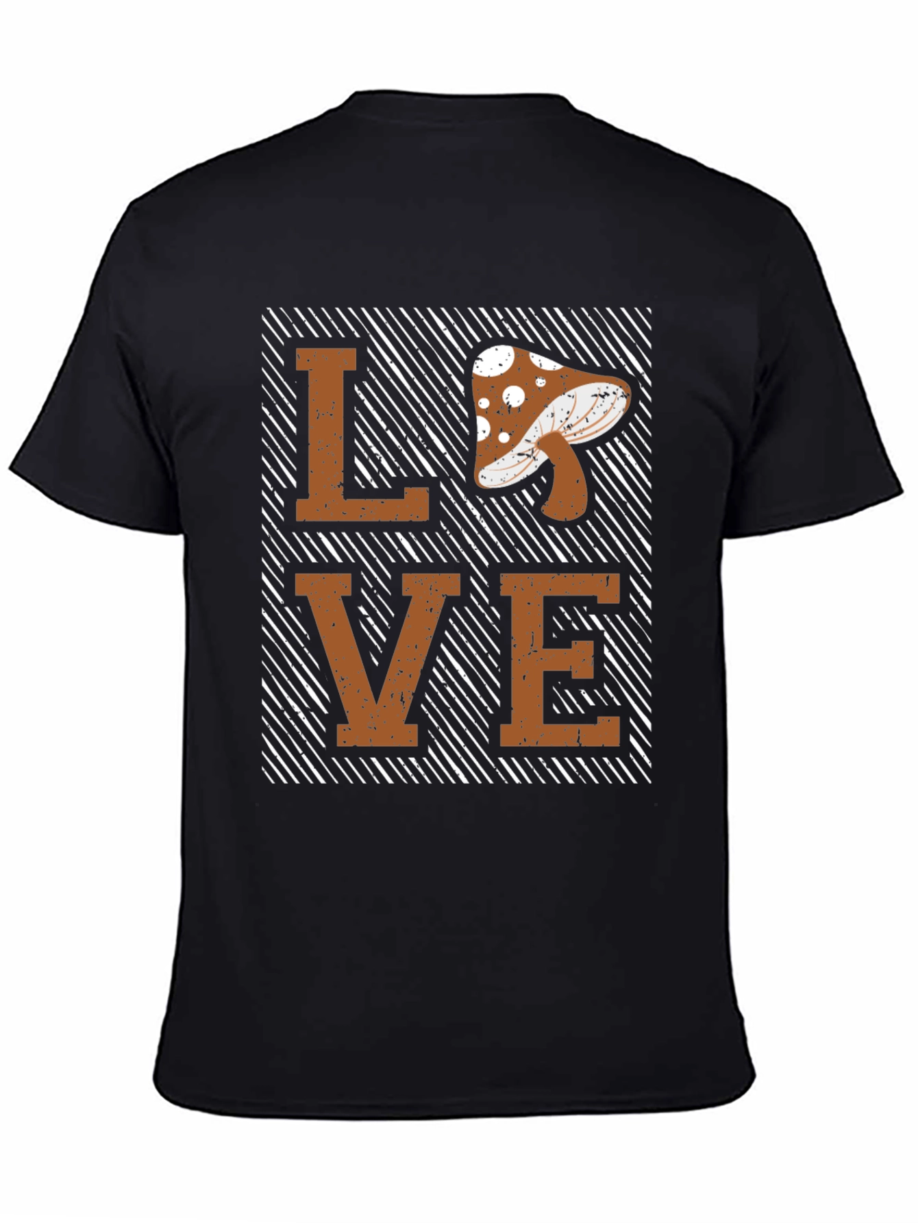 Black Mushroom Love Graphic Tee view 4