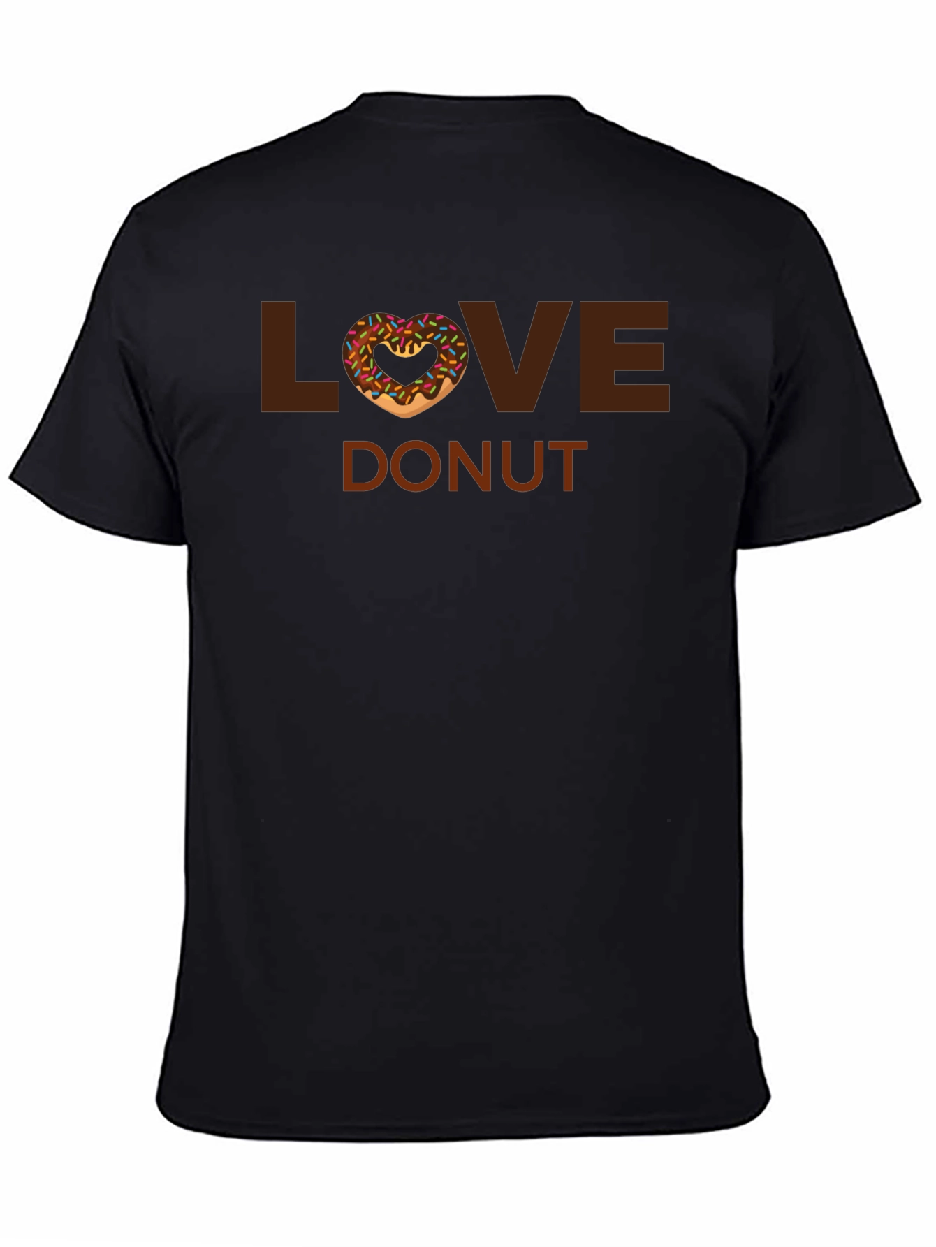 Black Love Donut T-Shirt - Fun Graphic Tee view 4