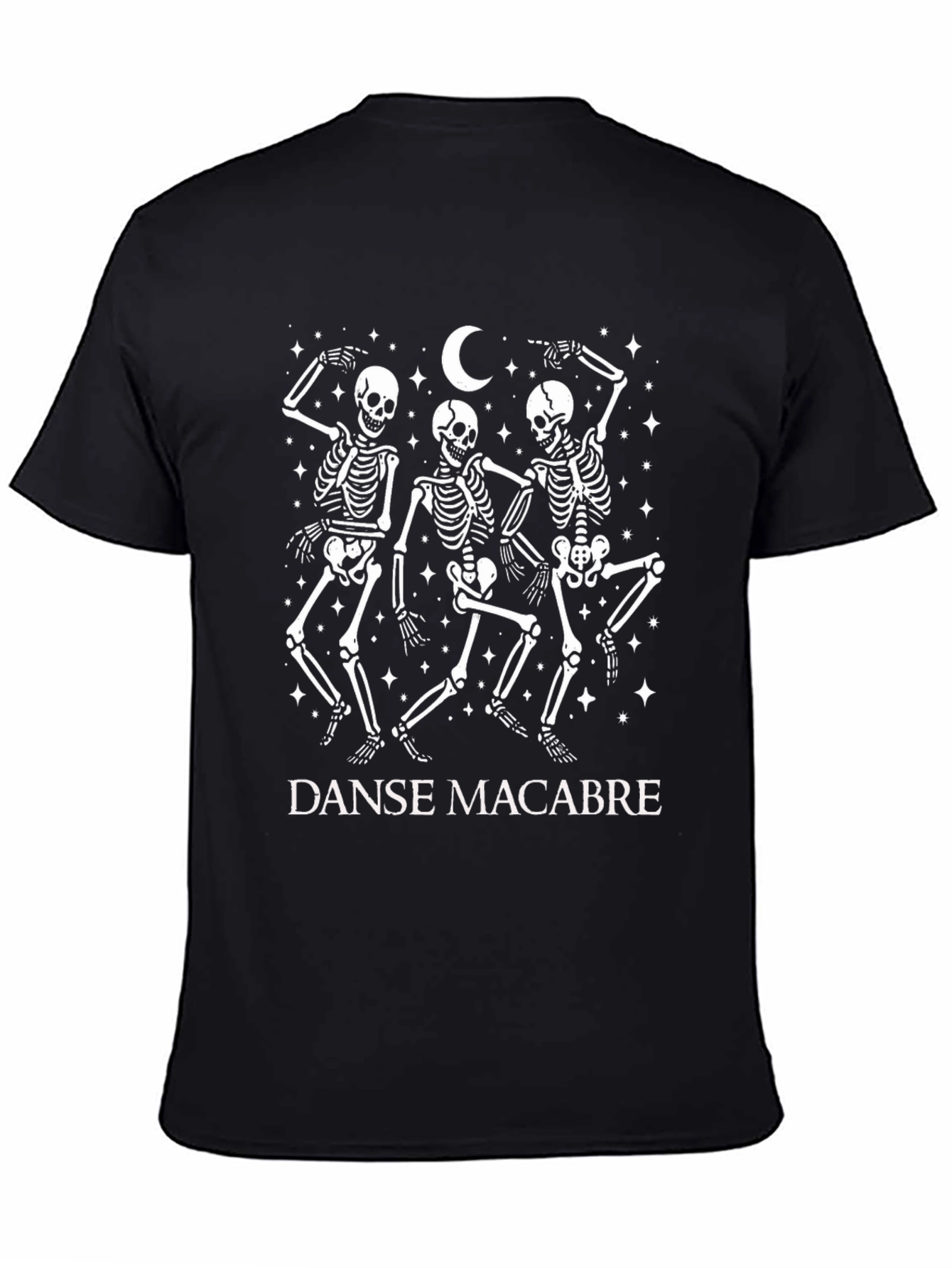 Black Danse Macabre Skeleton Graphic Tee - Black view 4