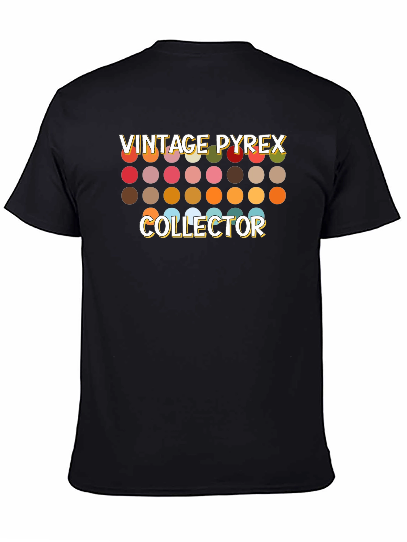 Black Vintage Pyrex Collector T-Shirt view 4
