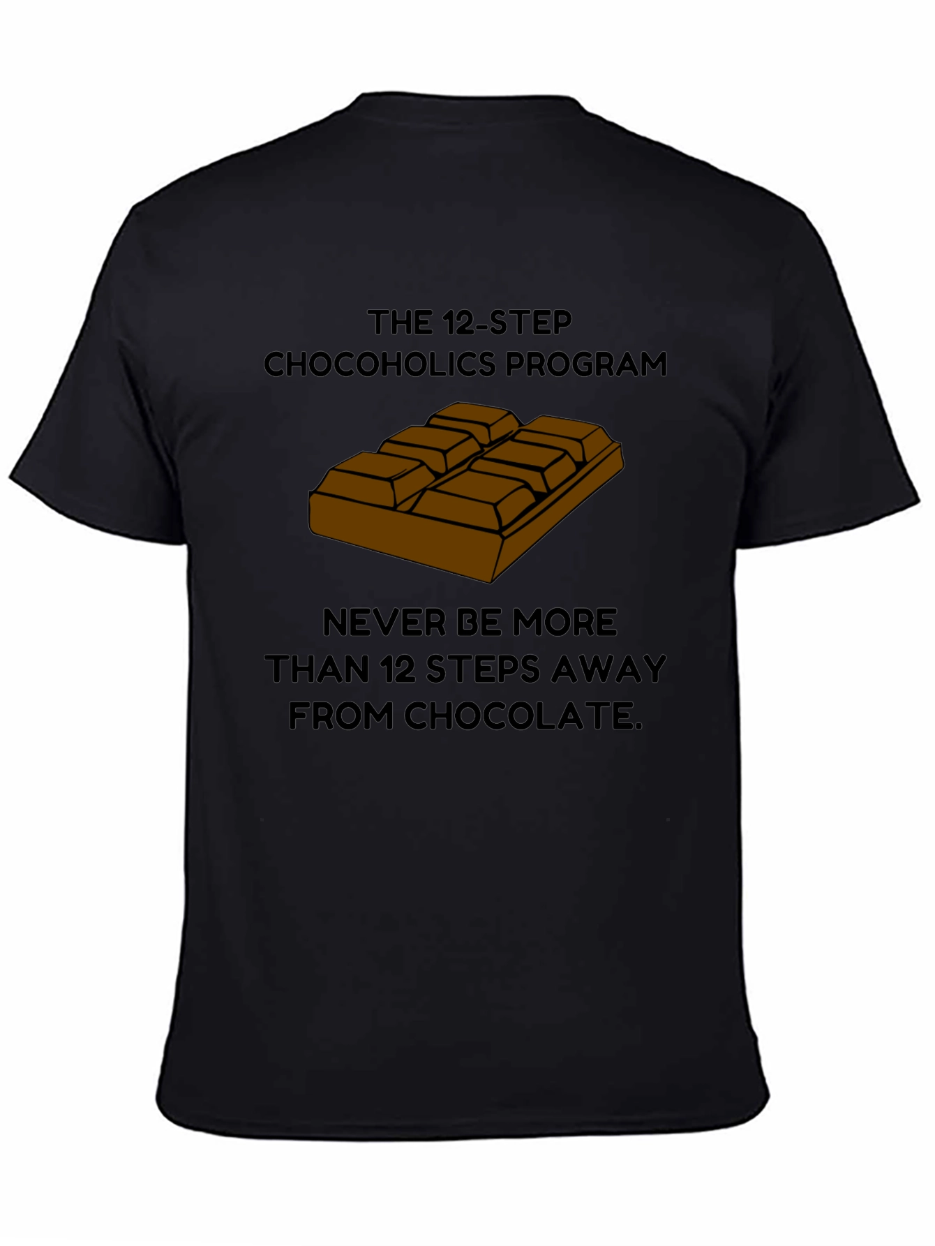 Black Chocoholics 12-Step Program T-Shirt view 4
