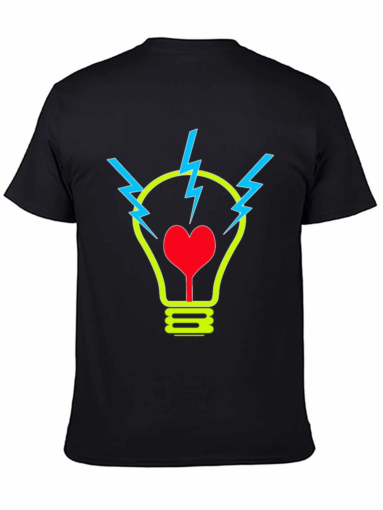 Black Heart Idea Graphic T-Shirt - Soft Cotton Blend view 4
