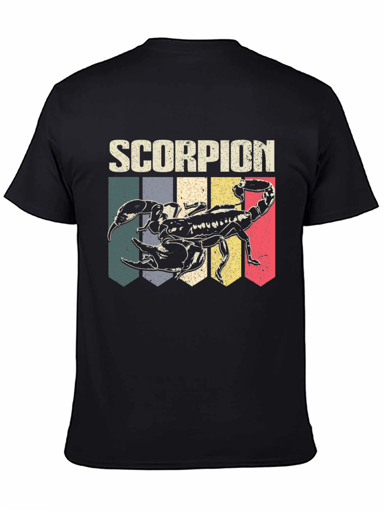 Black Retro Scorpion Graphic Tee - Black view 4