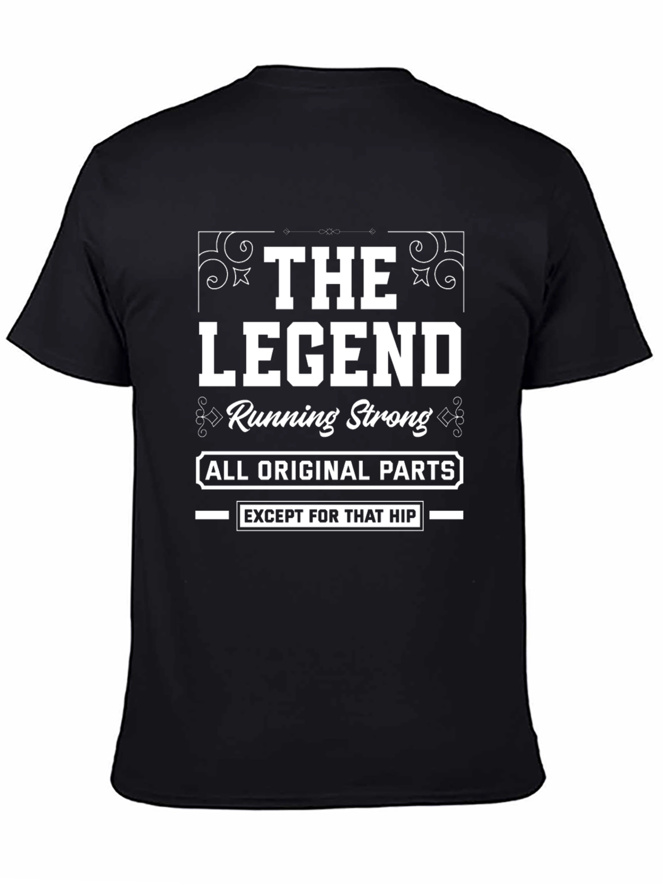 Black The Legend: Running Strong T-Shirt view 4
