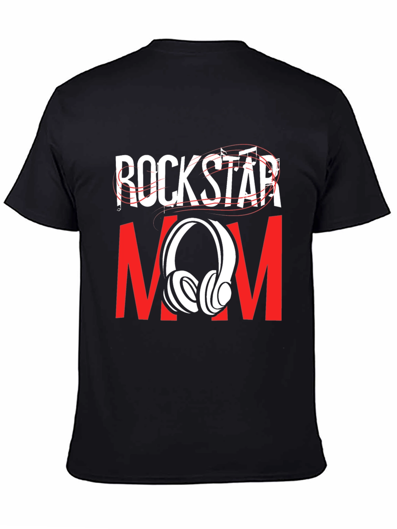 Black Rockstar Mom T-Shirt - Music Lover Tee view 4