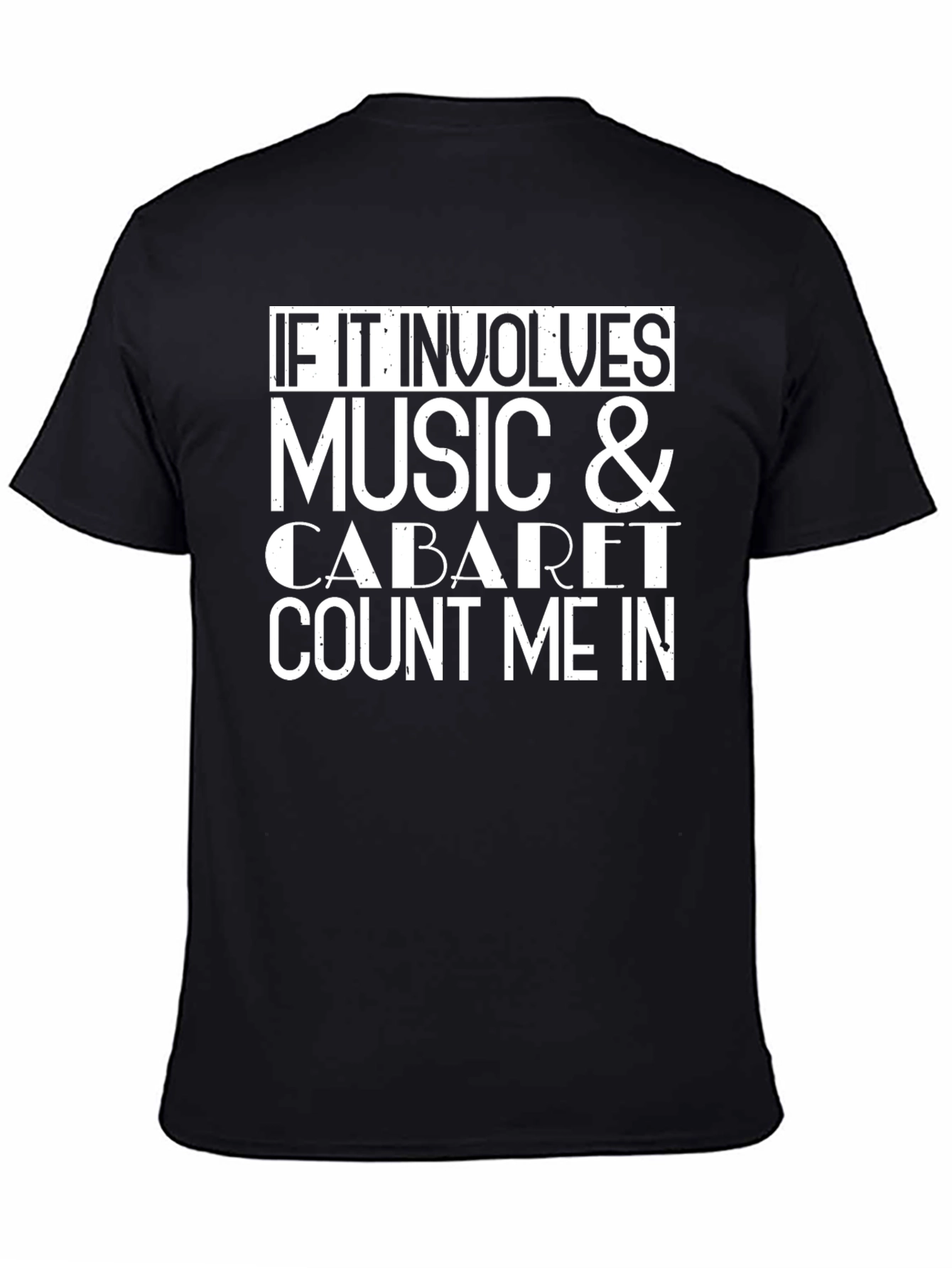 Black Music and Cabaret Tee - Black Graphic T-Shirt view 4