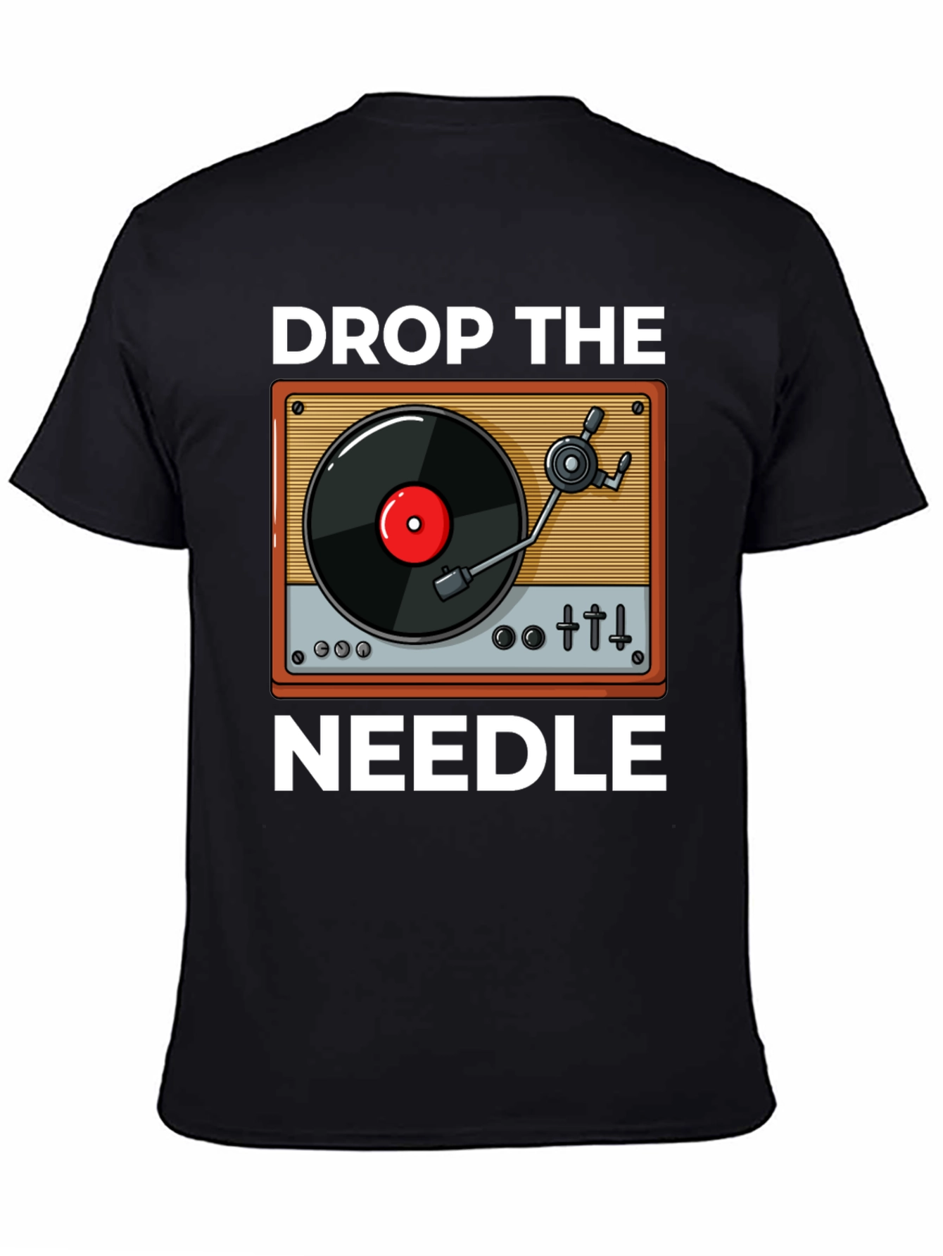 Black Drop the Needle Graphic T-Shirt view 4