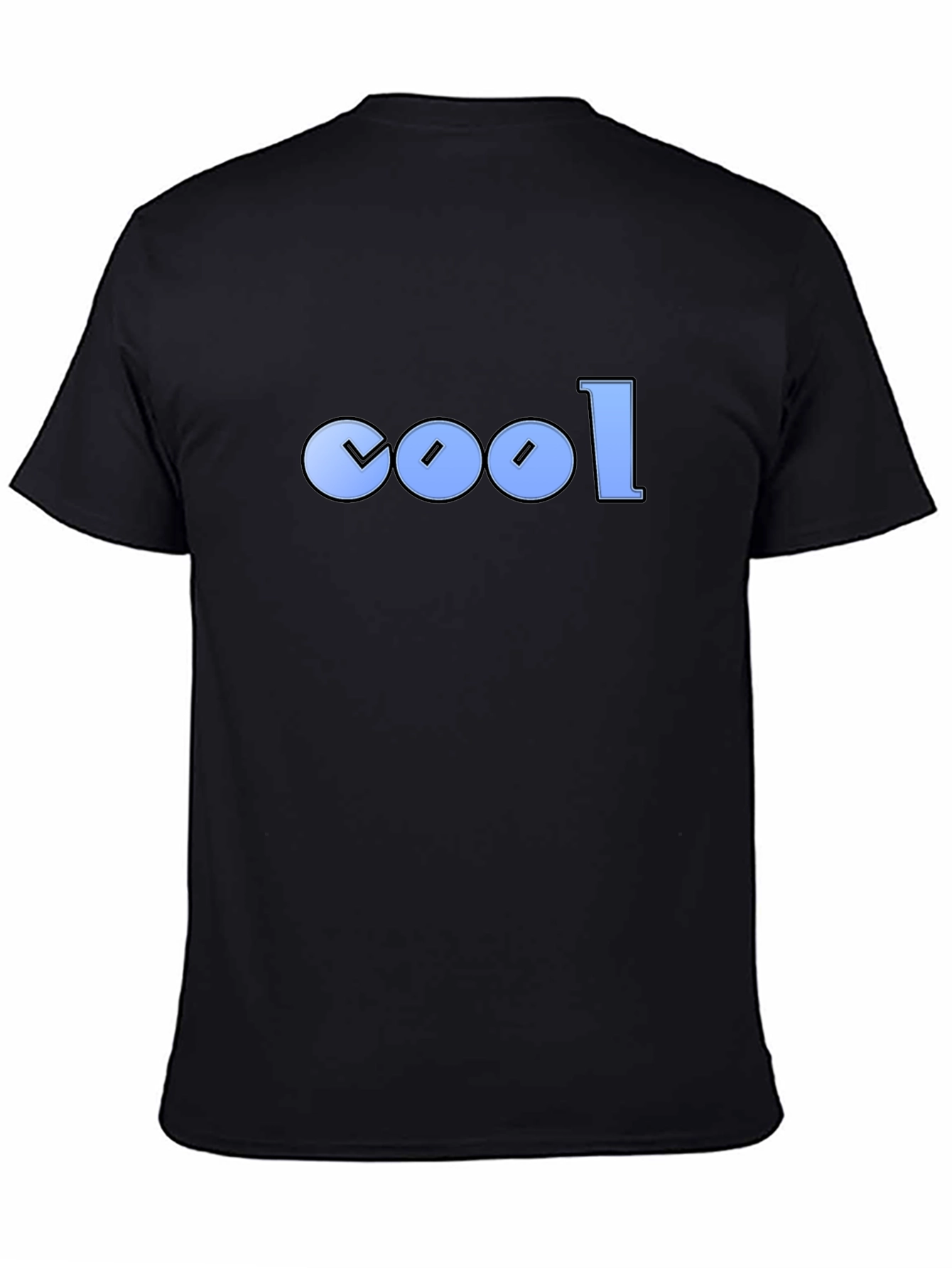 Black Cool Graphic Tee - Black Cotton T-Shirt view 4