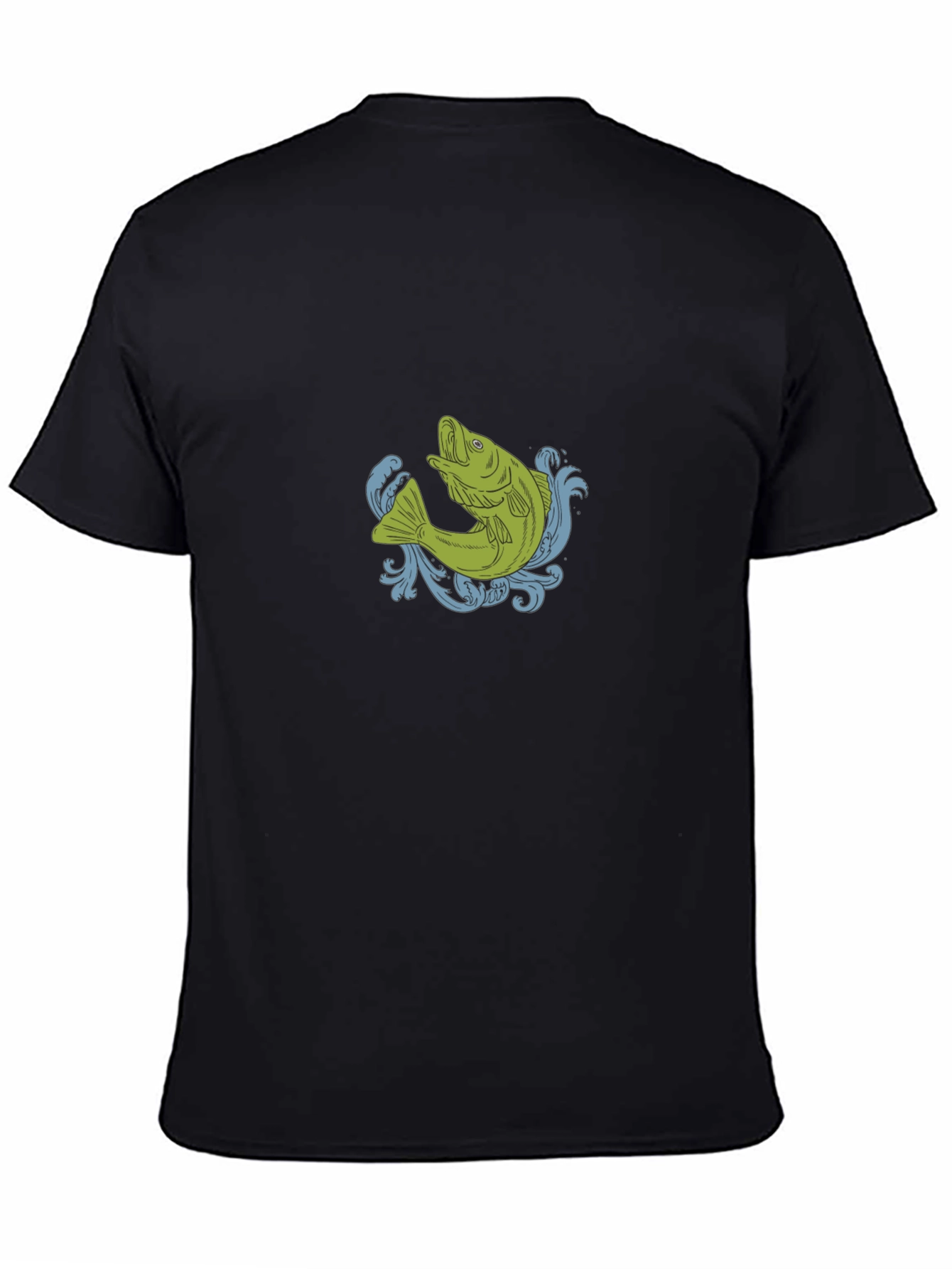 Black Fish Graphic Black T-Shirt view 4