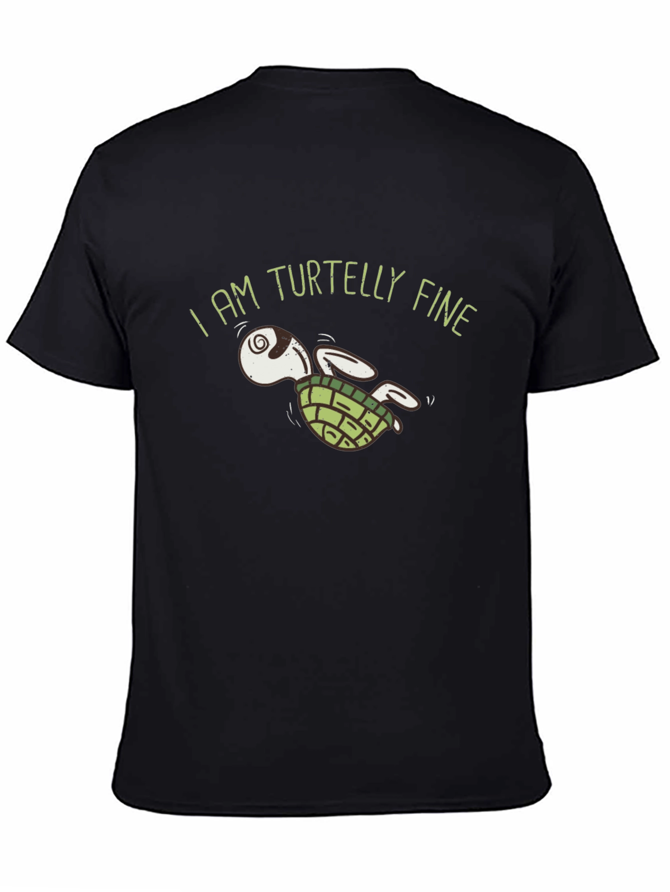 Black Turtelly Fine Graphic T-Shirt -  Unique Turtle Design view 4