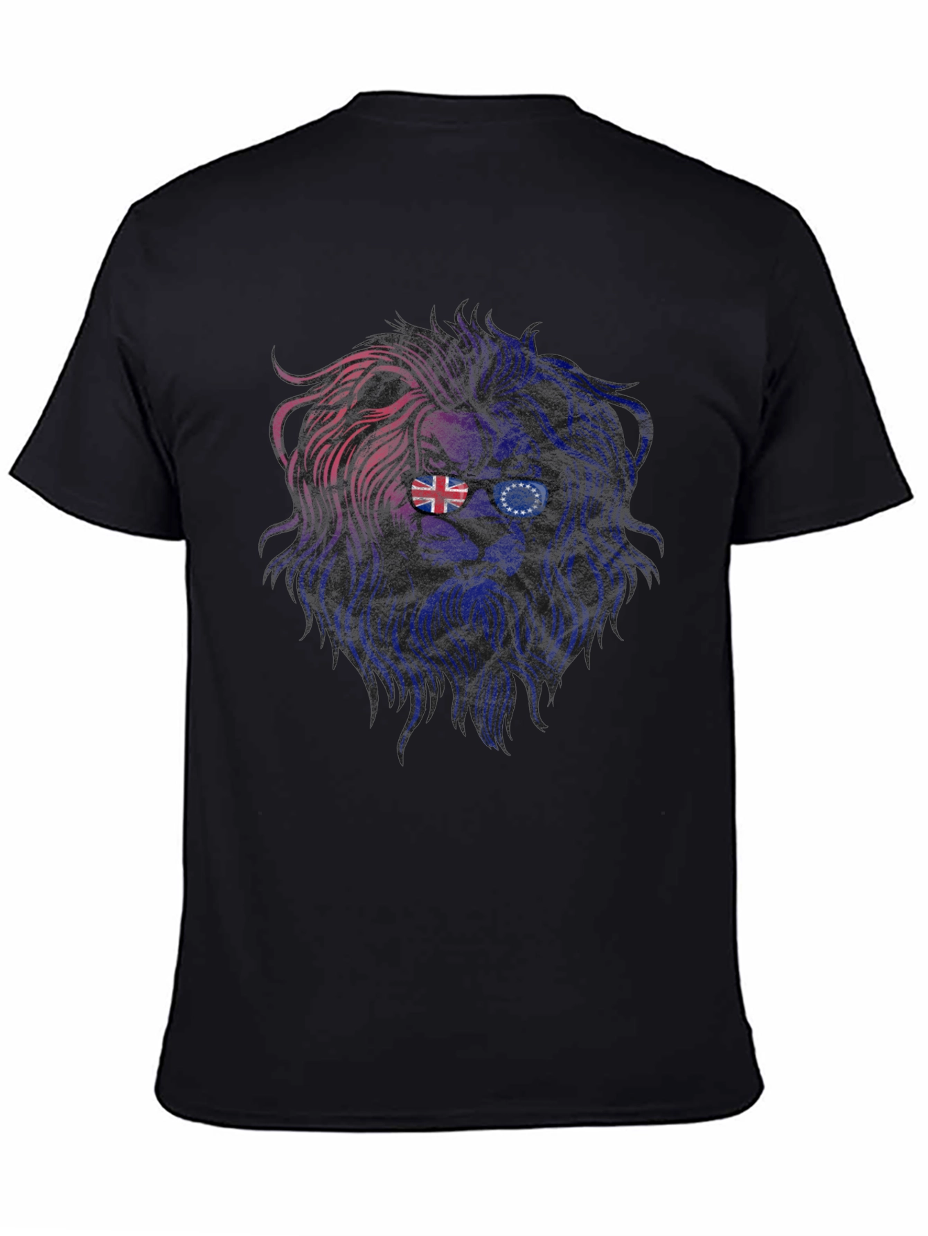 Black Lion Head Graphic Tee view 4