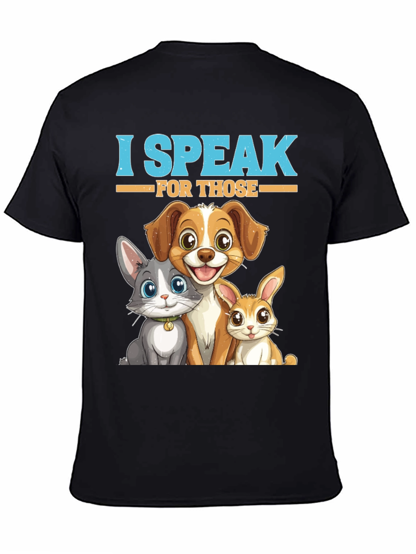Black I Speak For Those Pet T-Shirt view 4