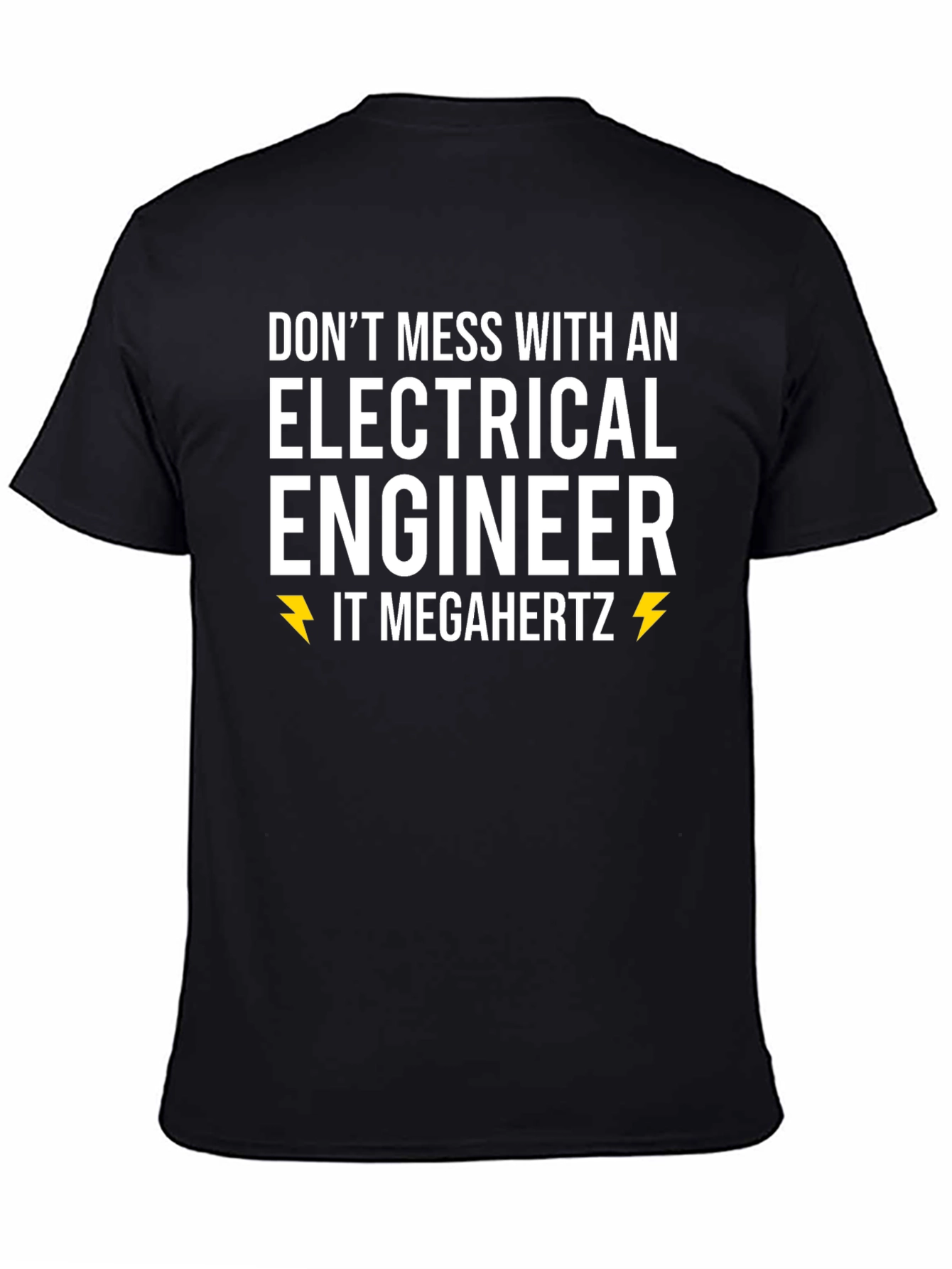 Black Electrical Engineer IT Megahertz T-Shirt view 4