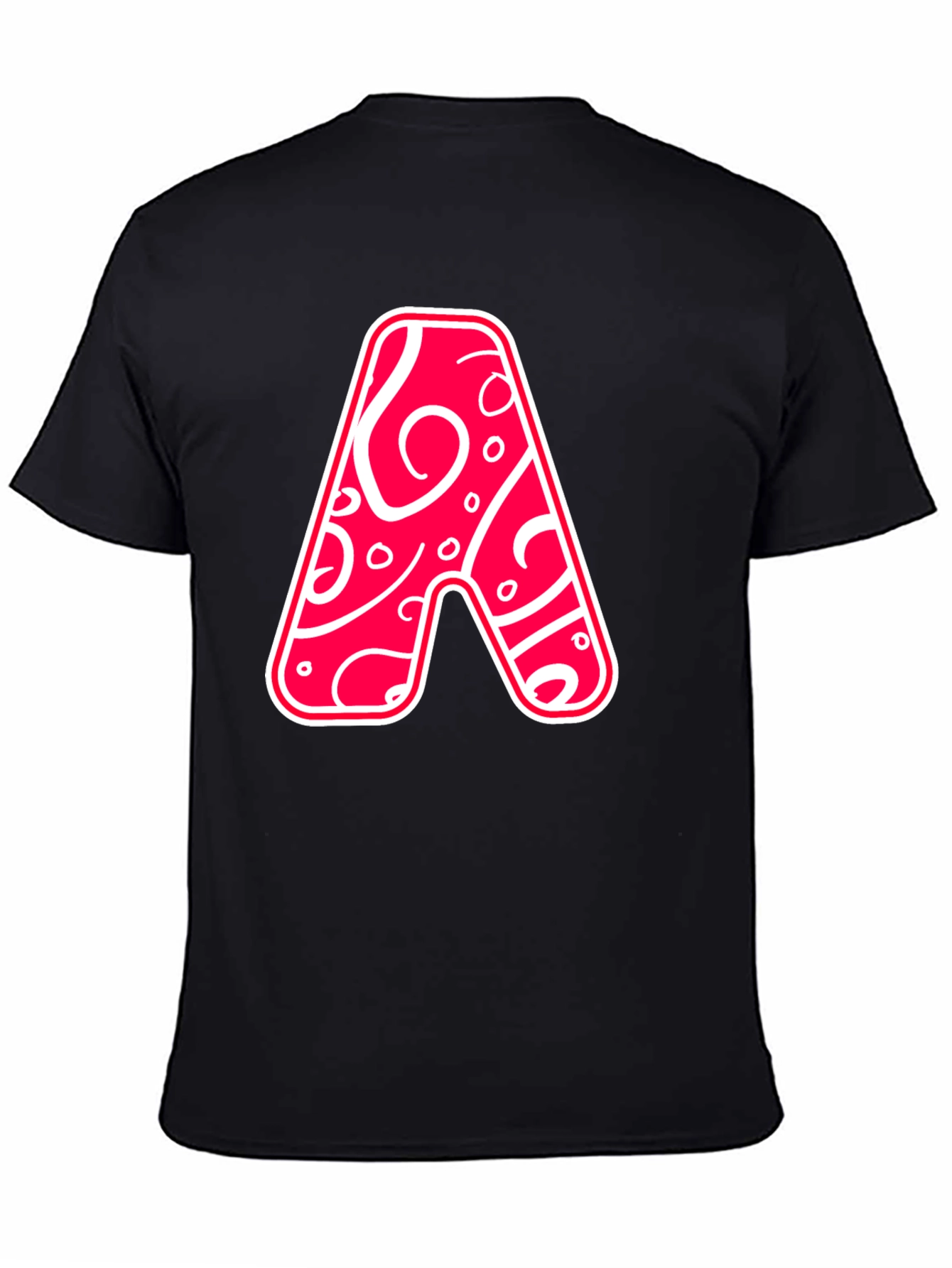 Black Funky Letter A Graphic Tee view 4