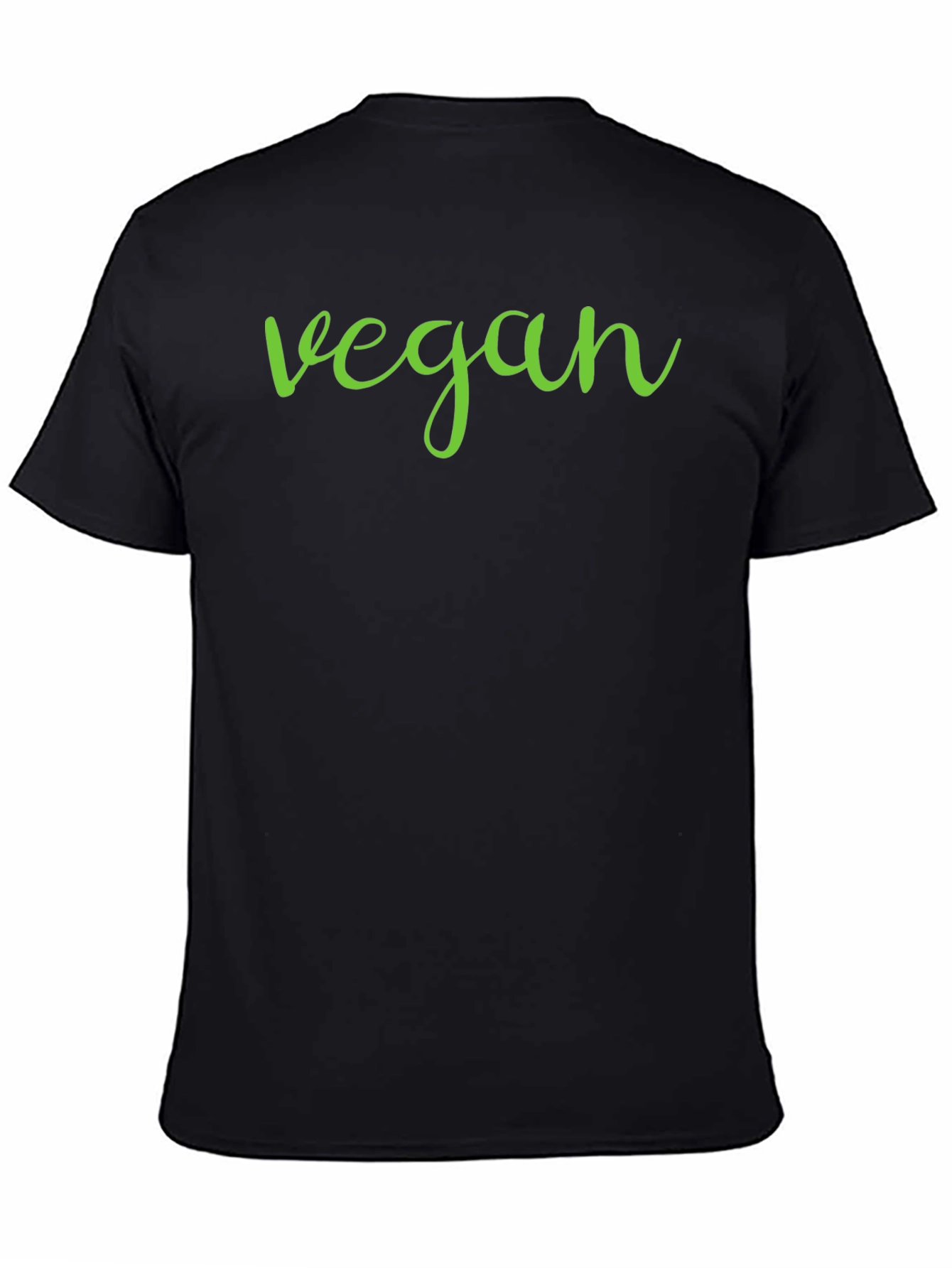 Black Vegan T-Shirt - Lightweight Cotton Blend view 4