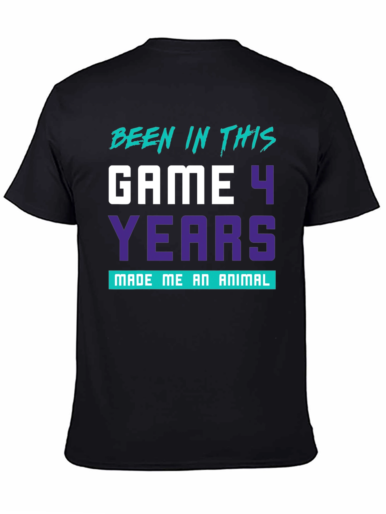 Black Been in This Game 4 Years Funny Graphic Tee view 4