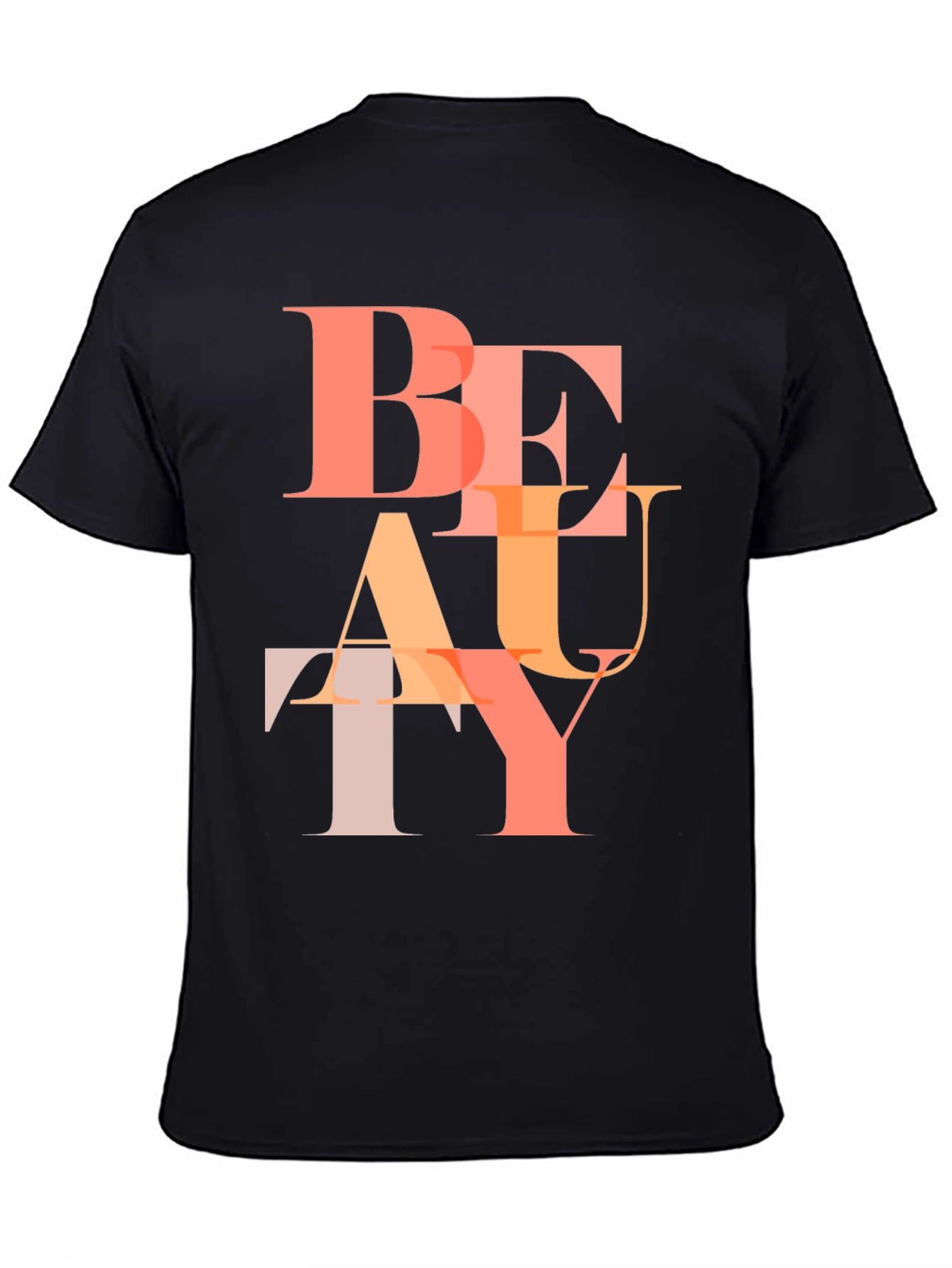 Black Stylish Beauty Graphic Print Black T-Shirt view 4