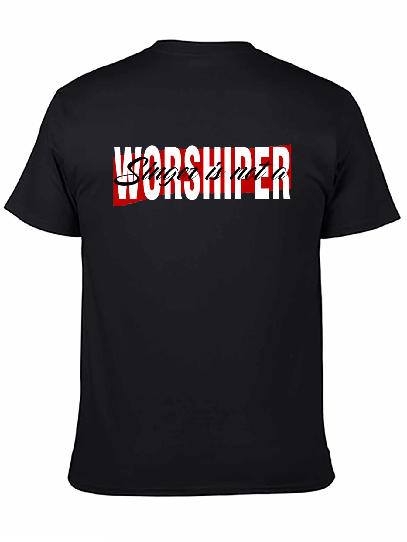 Black Worshiper Singer T-Shirt view 4