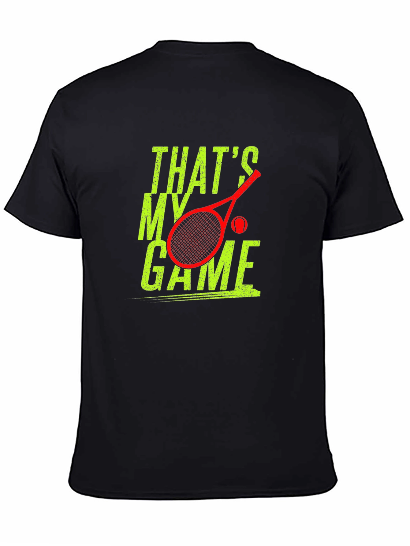 Black That's My Game Tennis Graphic Tee view 4