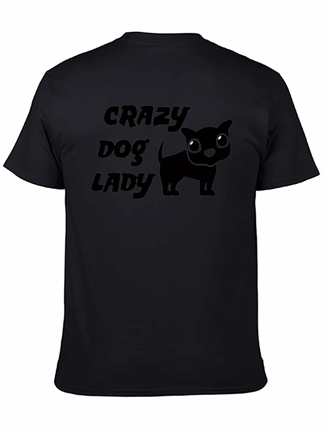 Black Crazy Dog Lady Tee view 4