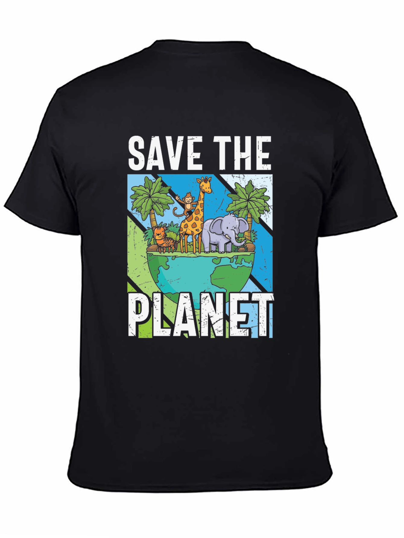 Black Save The Planet Graphic T-Shirt view 4