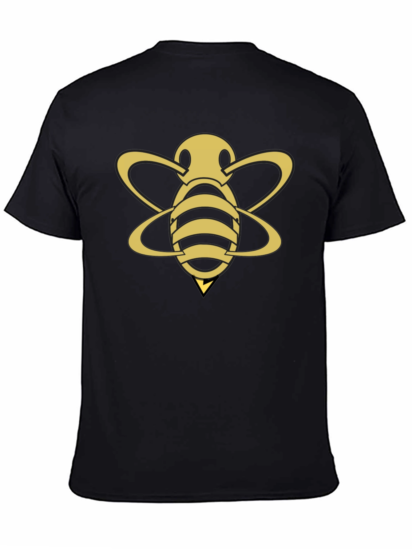 Black Gold Bee Graphic Black T-Shirt view 4
