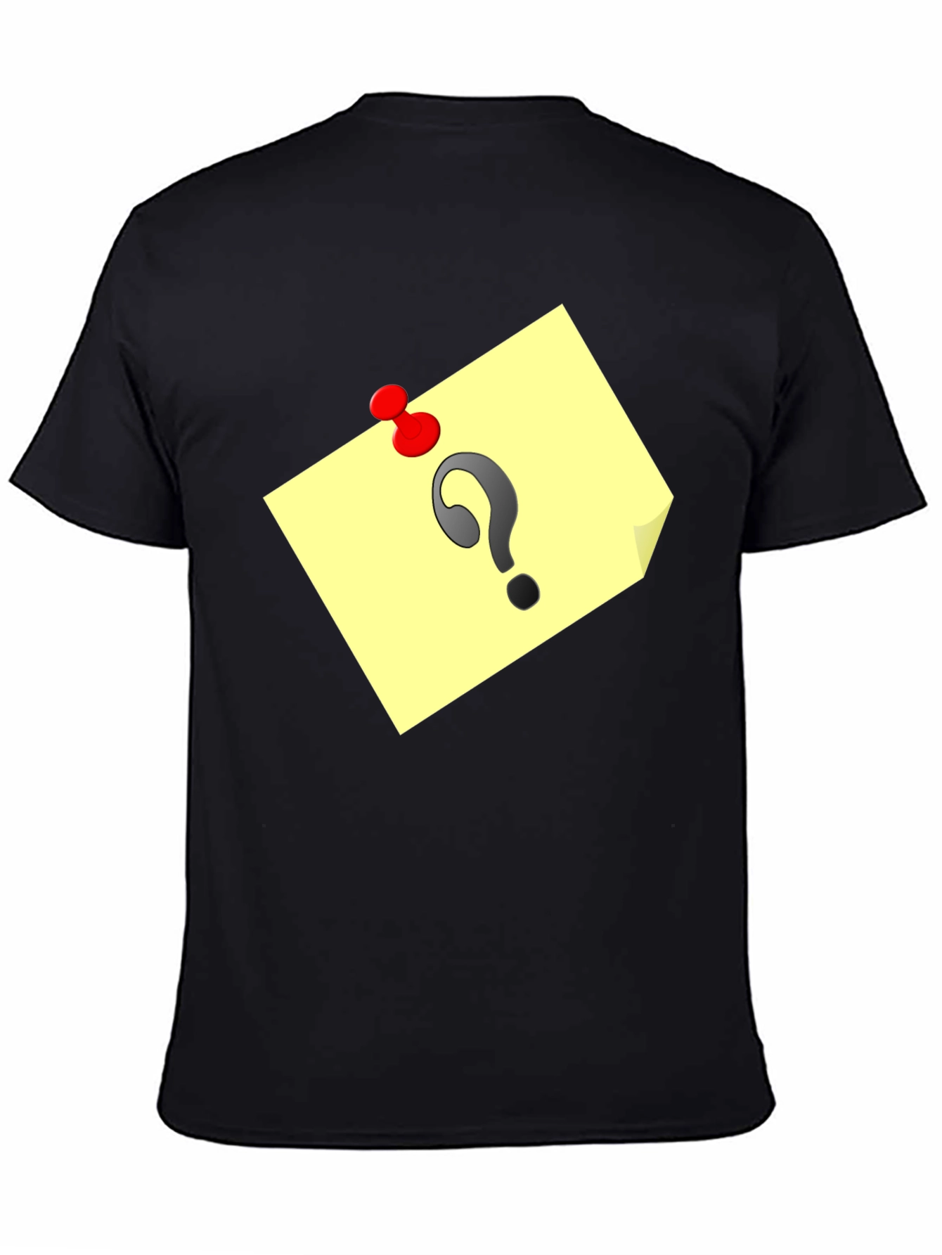 Black Question Mark Note Tee - Mystery & Intrigue view 4