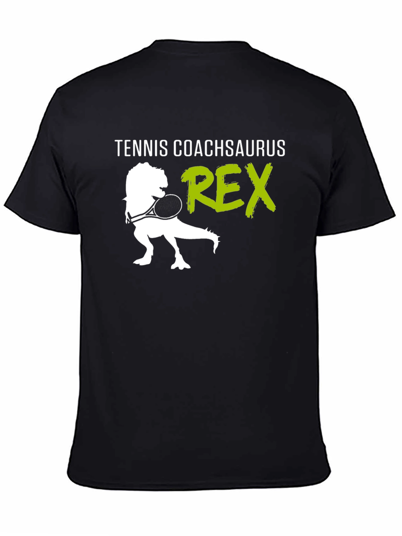 Black Tennis Coach T-Rex Graphic Tee view 4