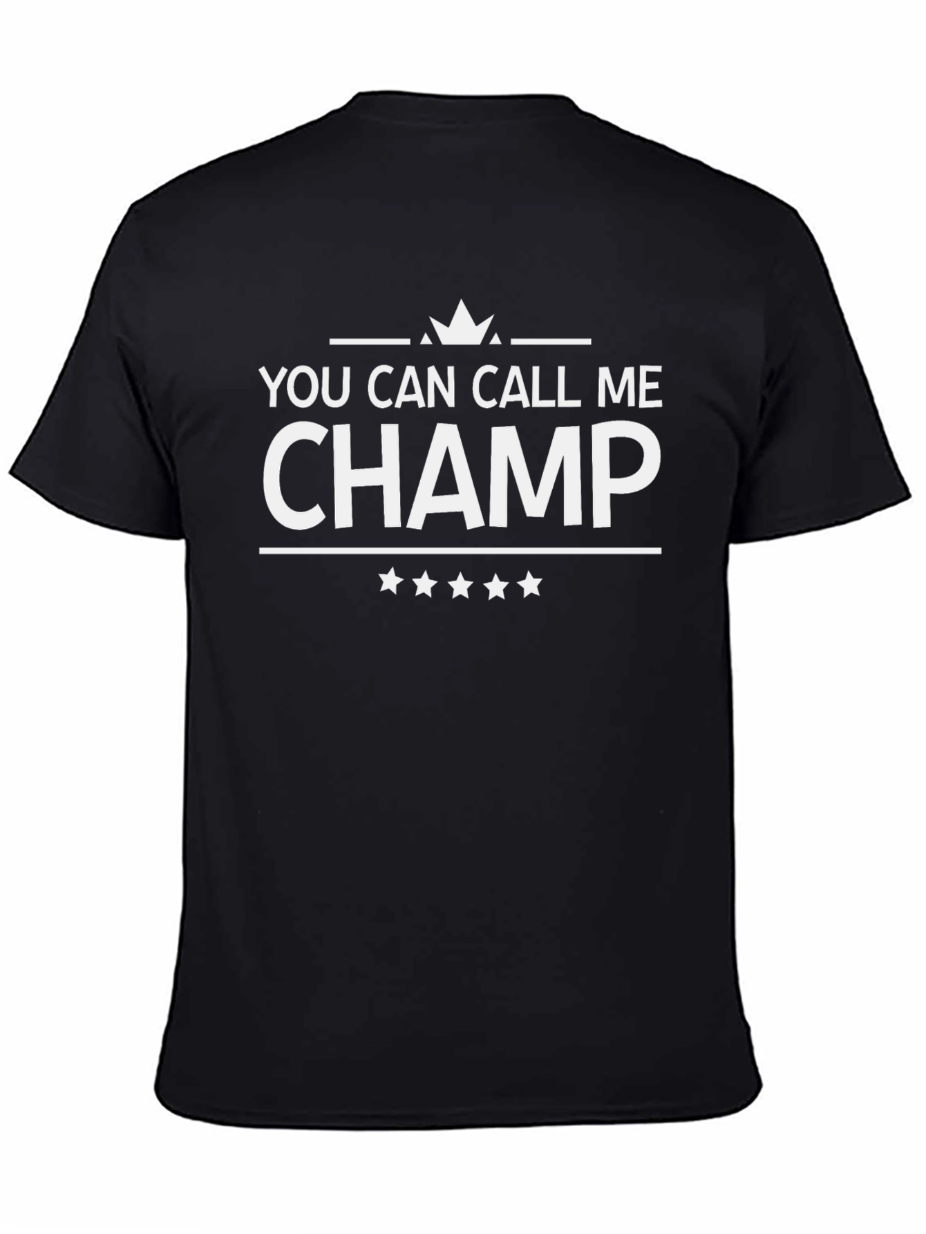 Black You Can Call Me Champ Graphic T-Shirt view 4