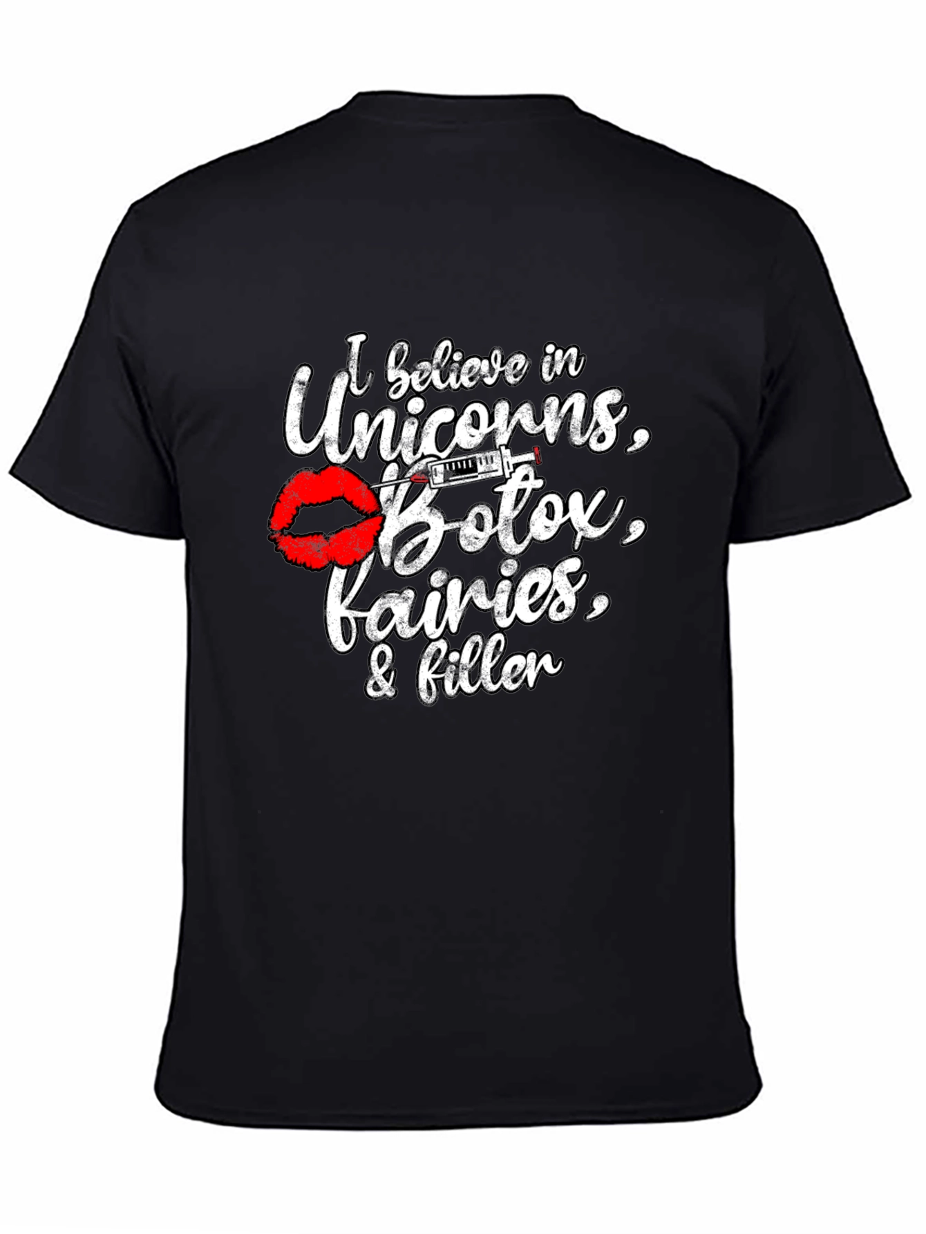 Black Unicorns, Botox, & Fairies Graphic Tee view 4