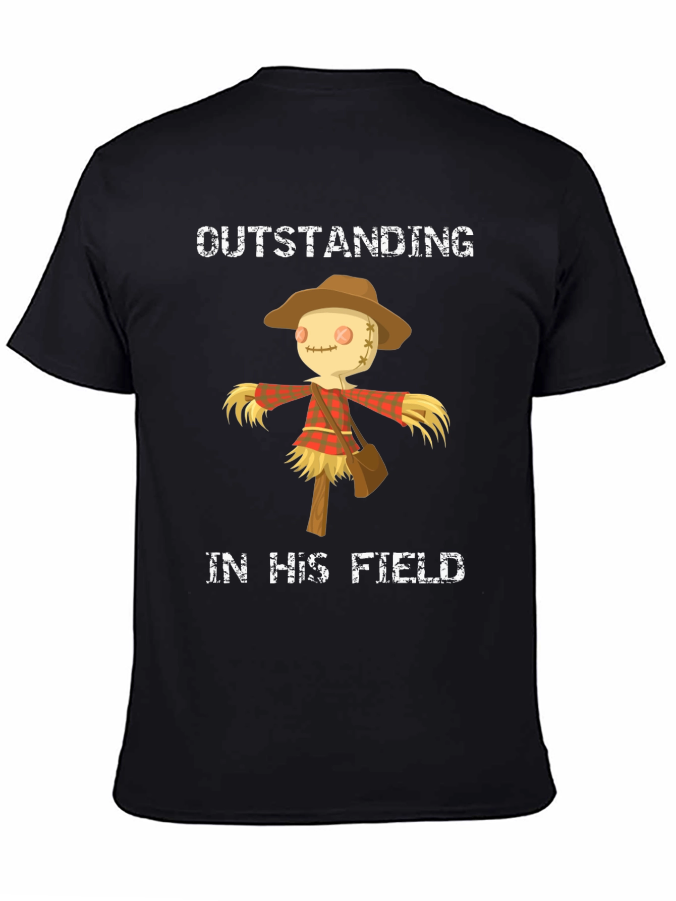 Black Outstanding in His Field T-Shirt view 4