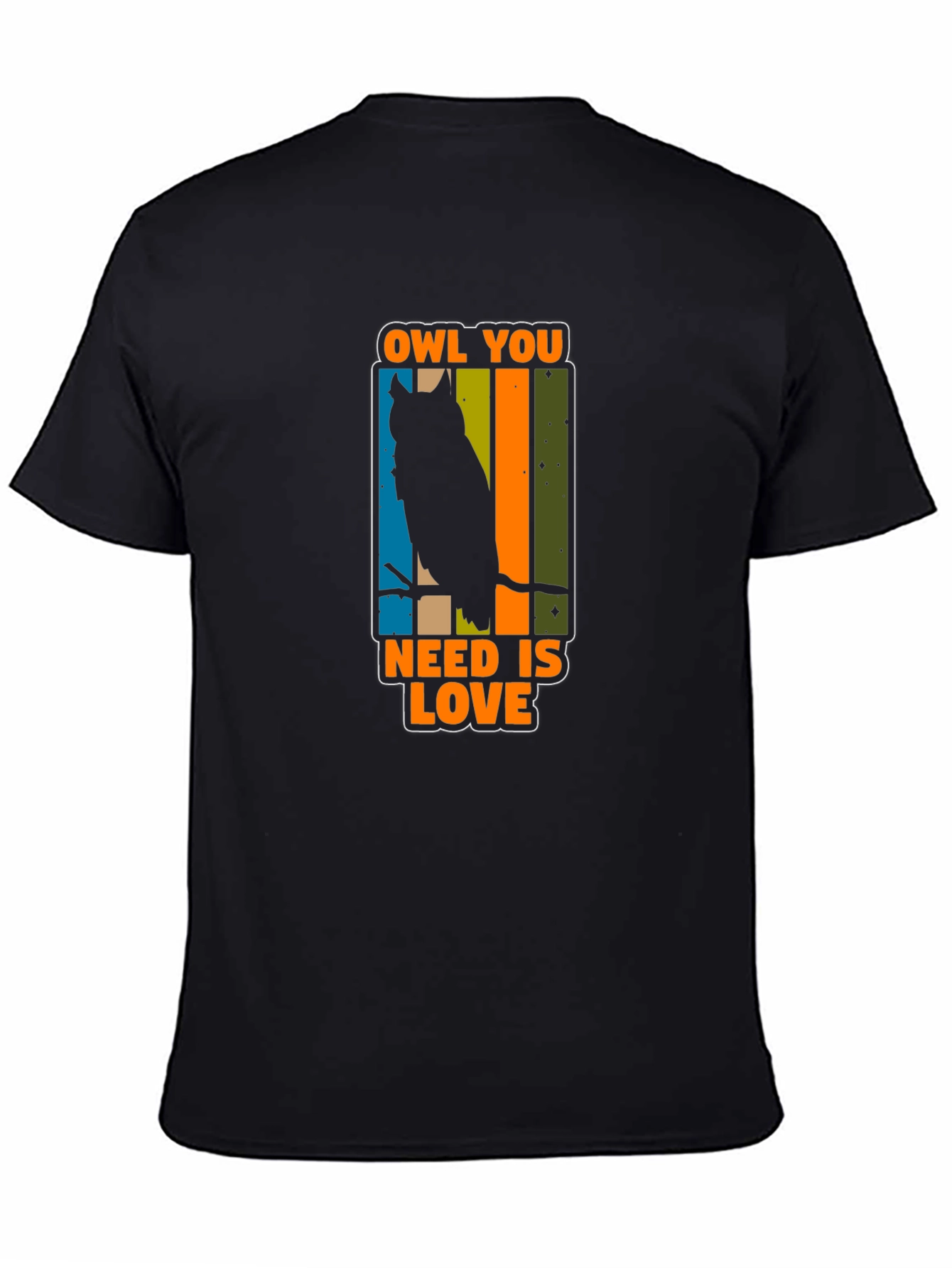 Black Owl You Need Is Love T-Shirt view 4