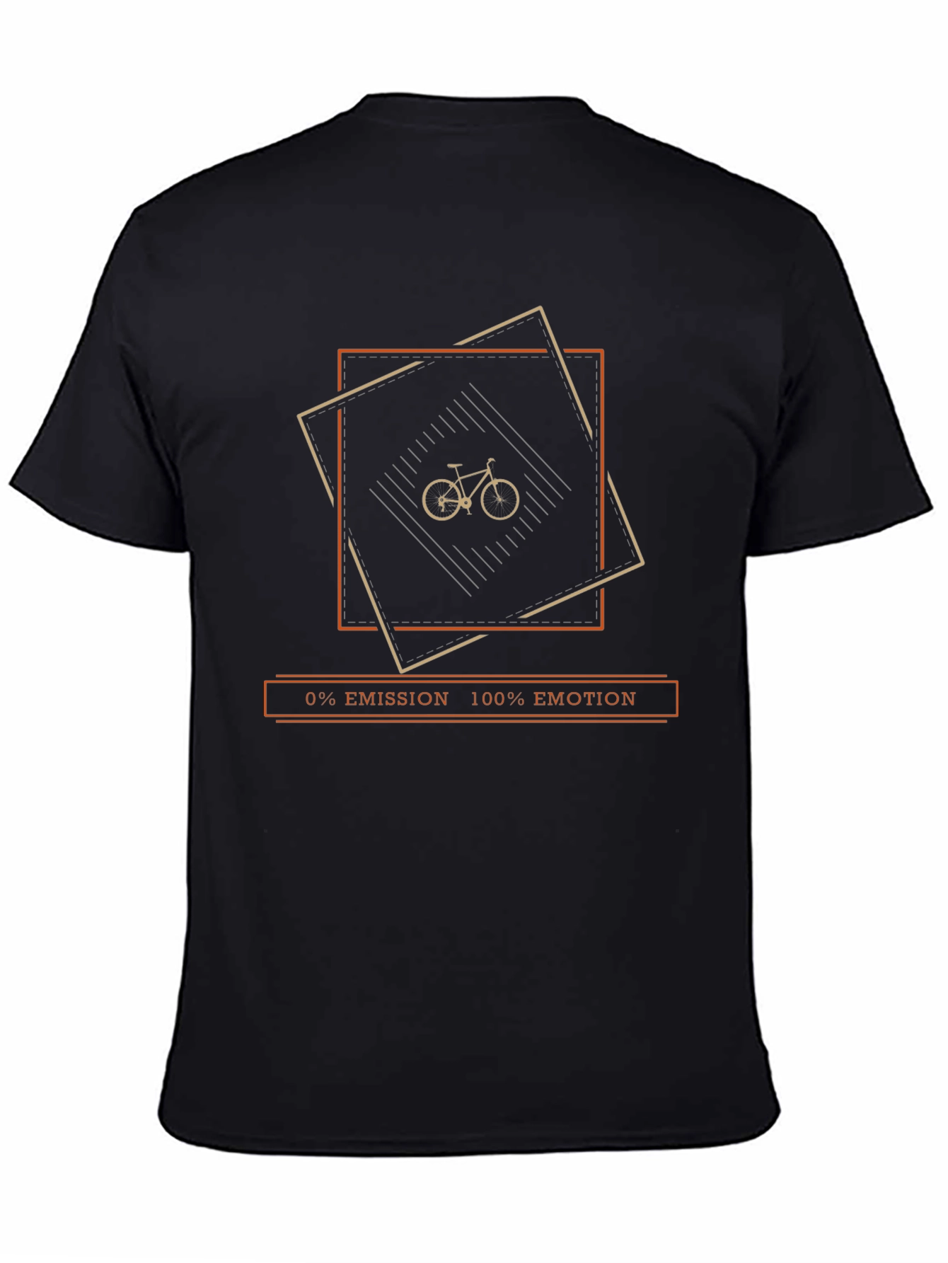 Eco-Friendly Bike Graphic Tee - 0% Emission, 100% Emotion - 4