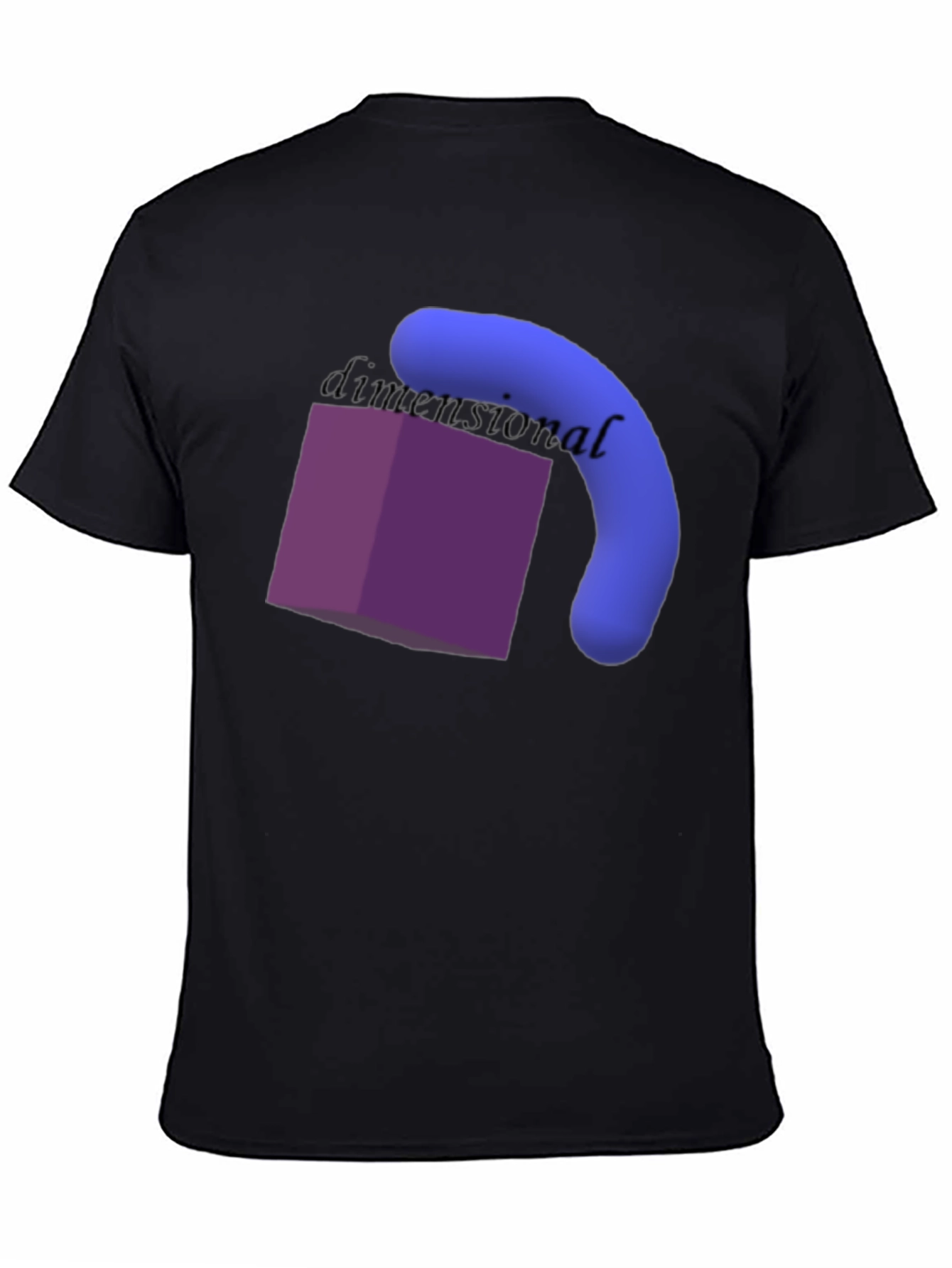 Black Dimensional T-Shirt - Unique Graphic Tee for Casual Wear view 4