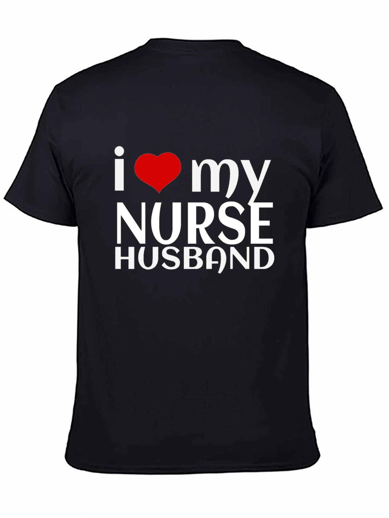 Black I Love My Nurse Husband Black Graphic Tee view 4