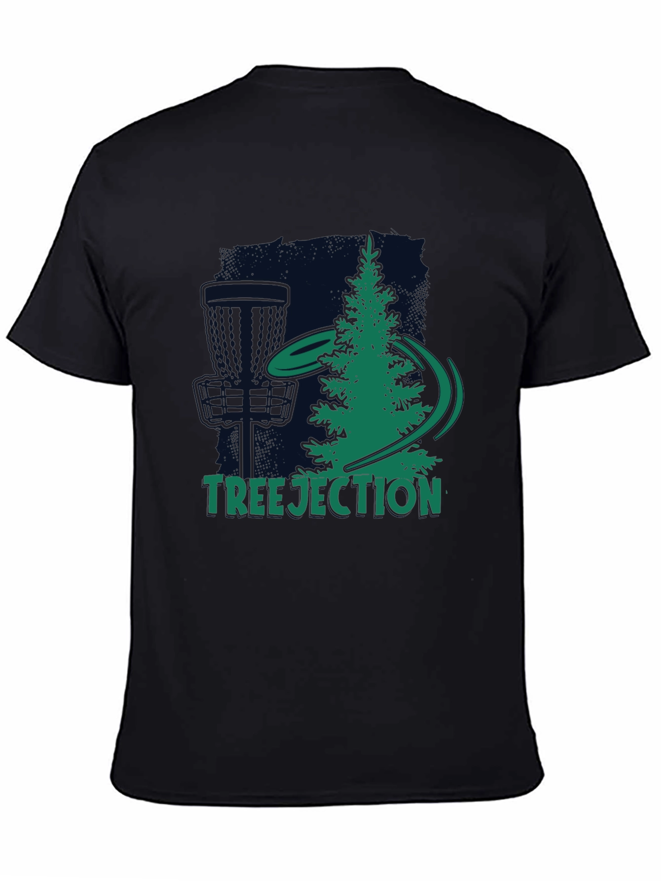 Black Treejection Disc Golf T-Shirt view 4
